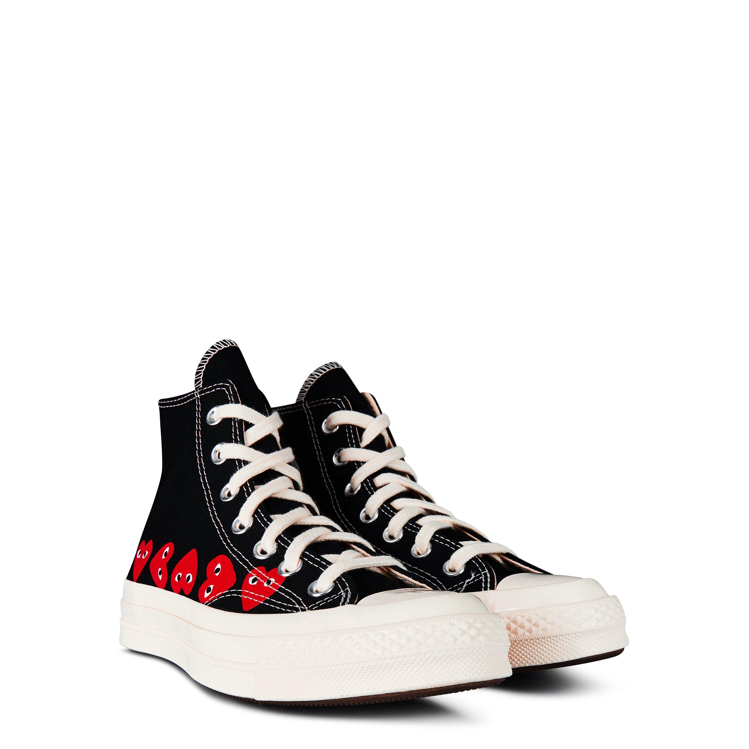 Black - Comme des Garcons PLAY - Multi Heart High Top Trainers - 4