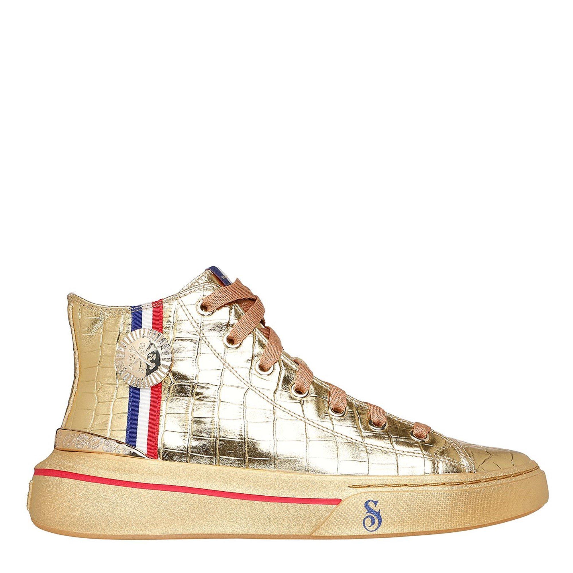Gold - Skechers - Snoop Gold Canvas High-Top Trainers - 3