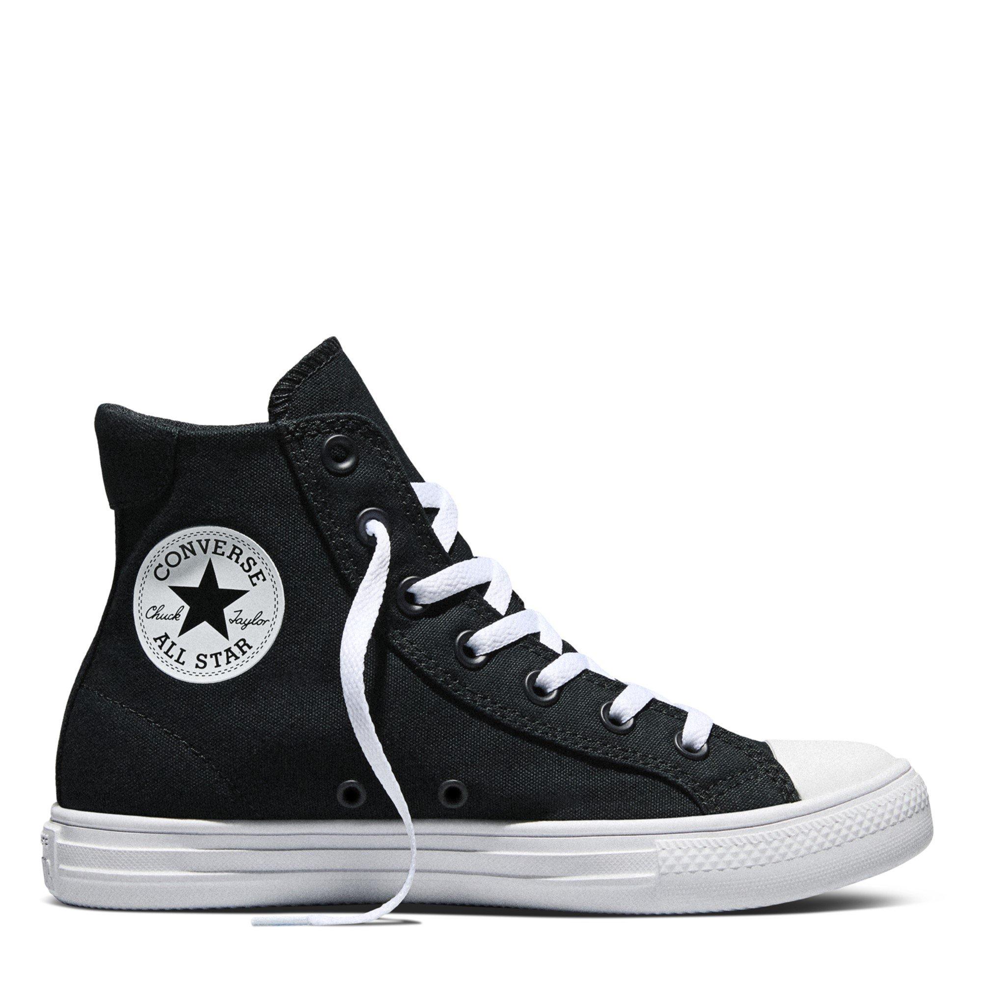 Converse Men's Canvas High-Top Trainers - Black/White - 11 (46.5)