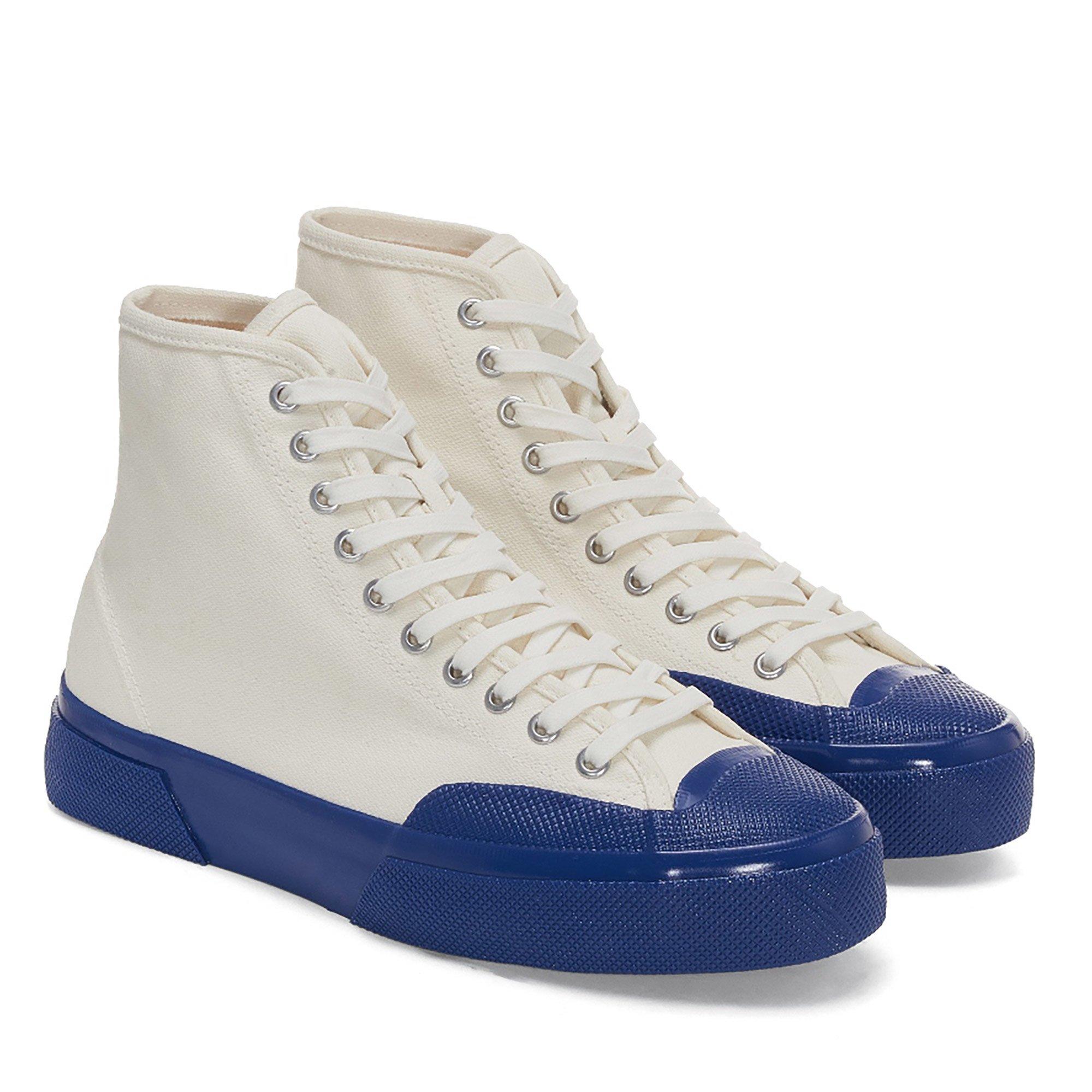 Off White FBlue - Superga - Men's Canvas High-Top Trainers - 2