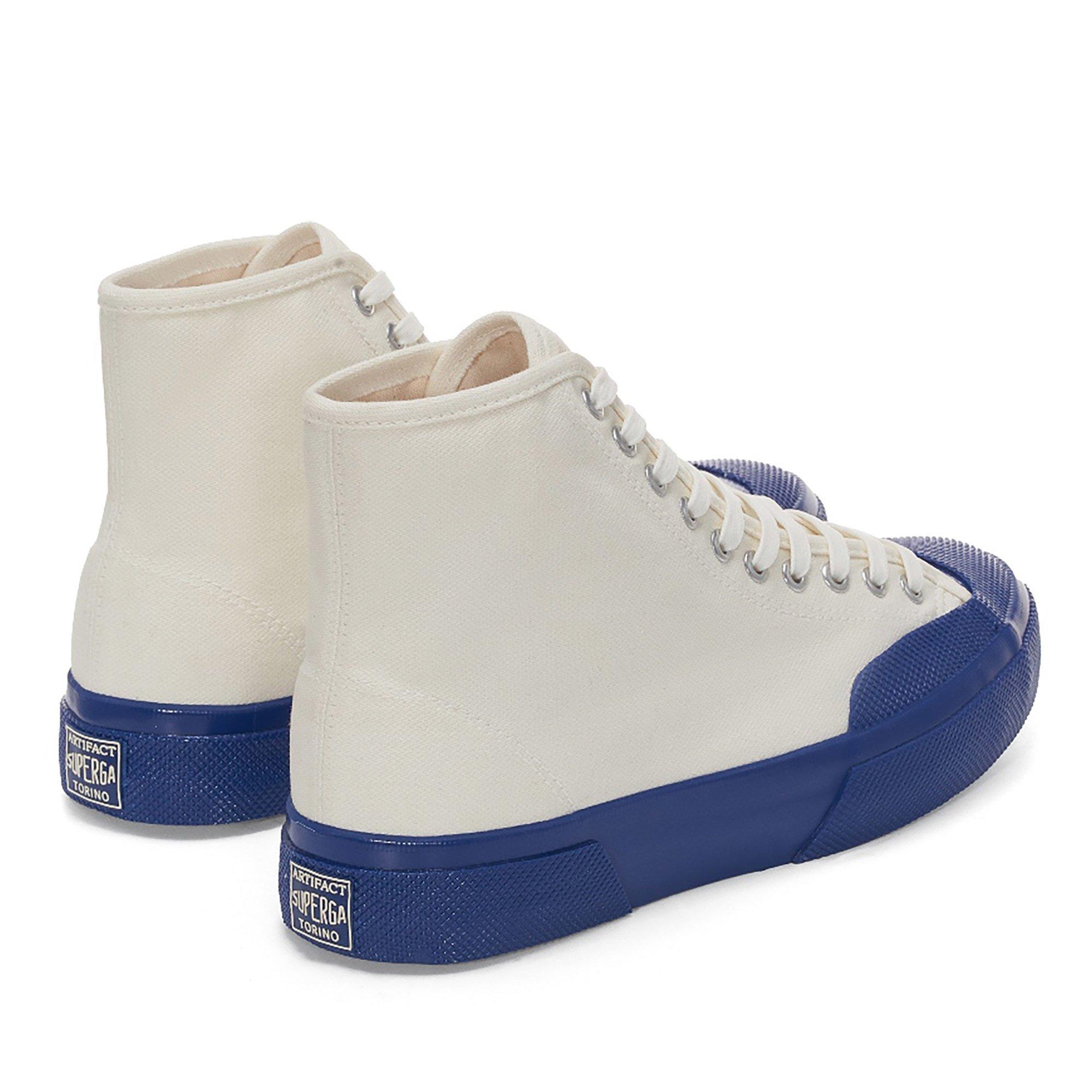 Off White FBlue - Superga - Men's Canvas High-Top Trainers - 3