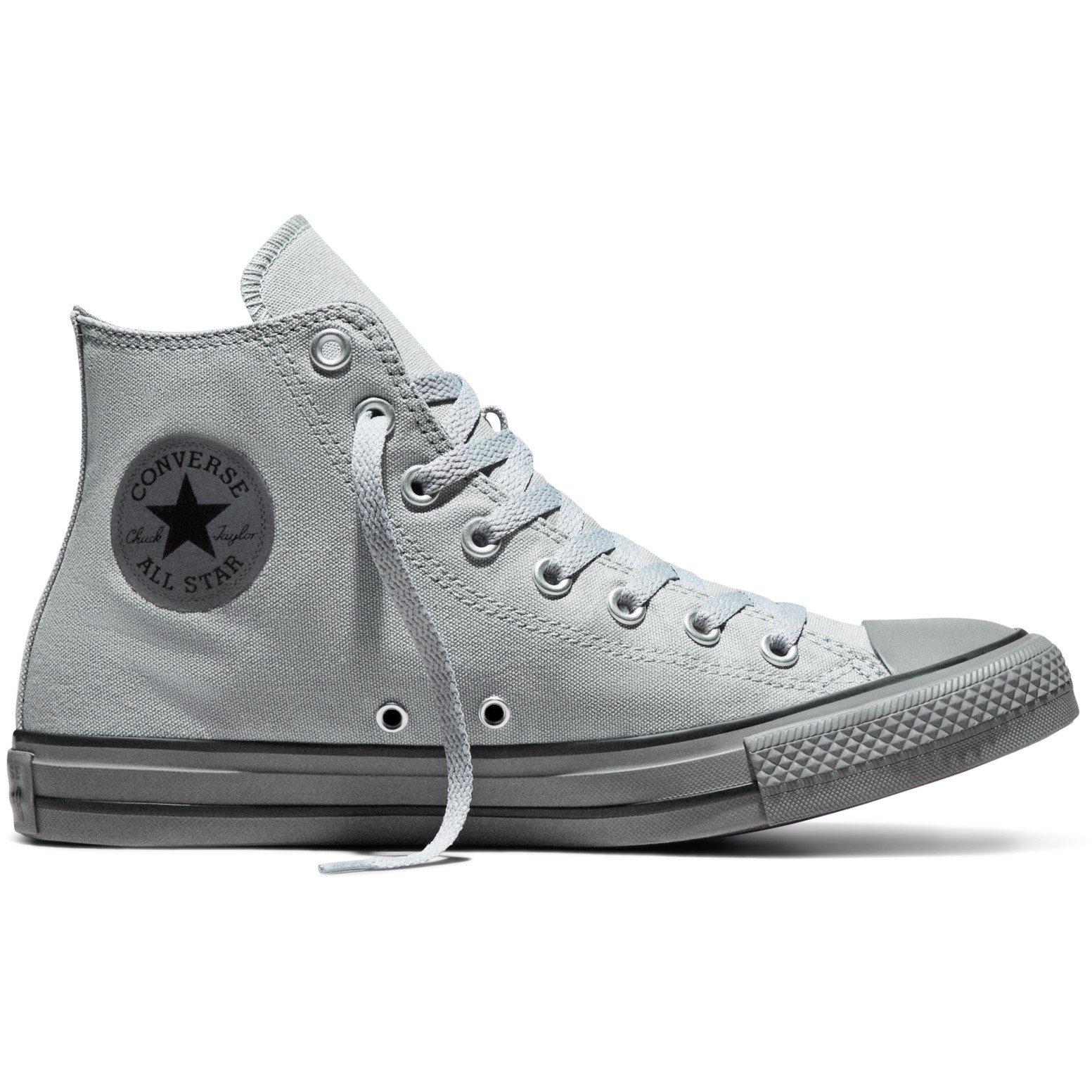 Converse Men's Canvas High-Top Trainers - Grey/White - 7 (40)
