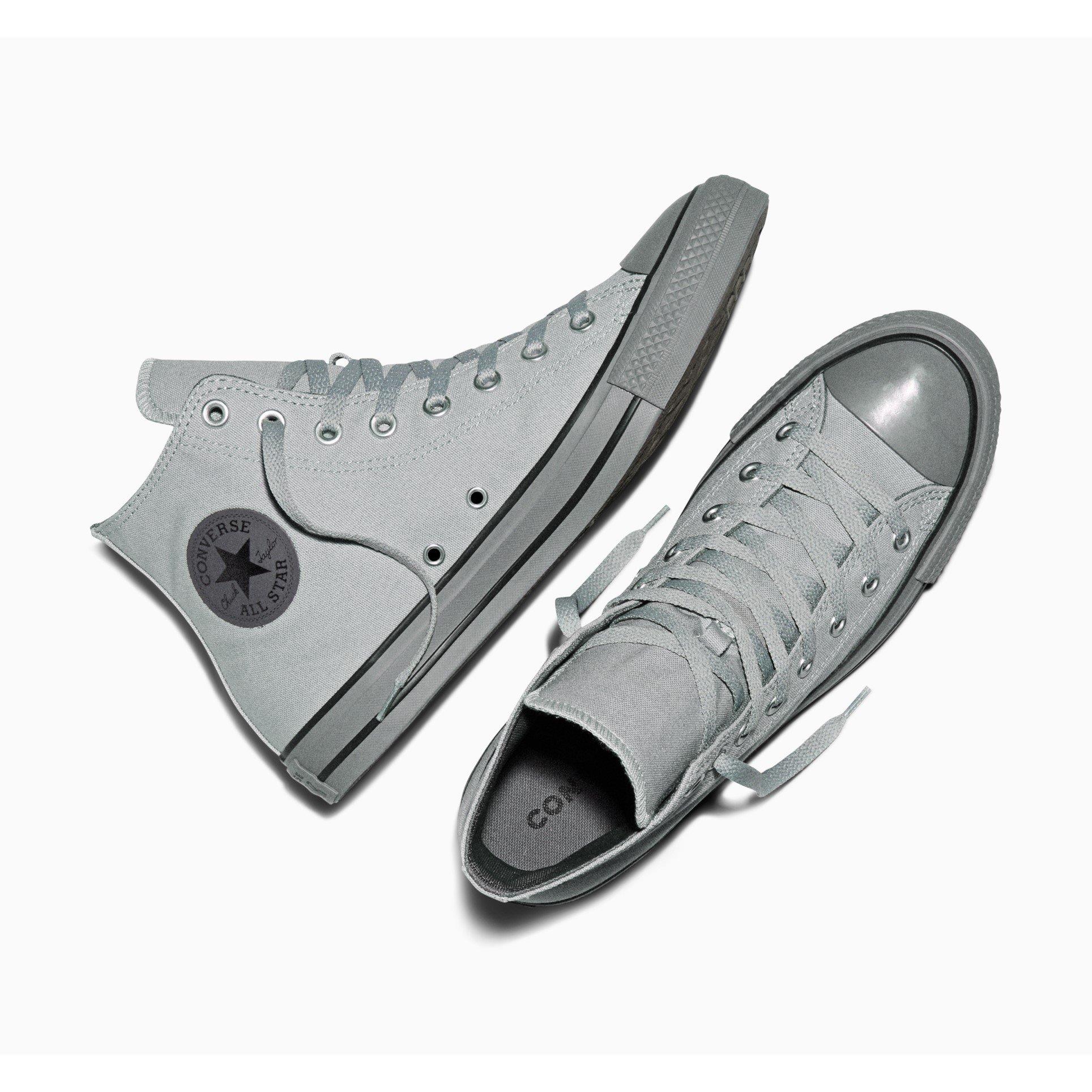 Grey/White - Converse - Men's Canvas High-Top Trainers - 4