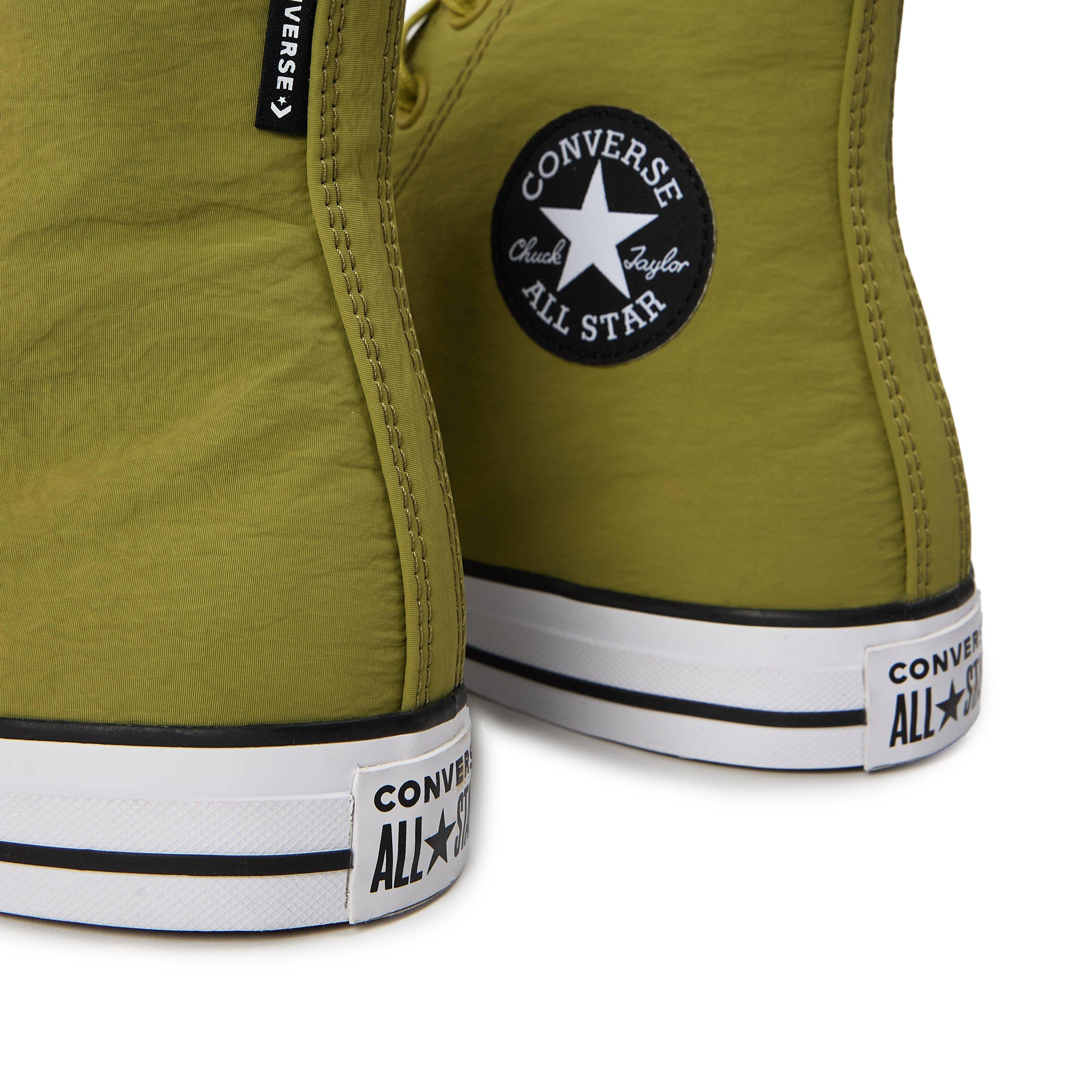 Green/White - Converse - Men's Canvas High-Top Trainers - 3