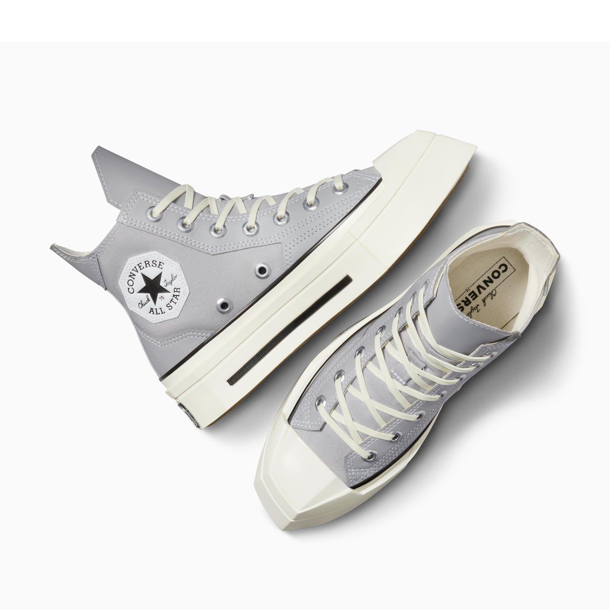 030-Grey Area - Converse - Unisex Adults Chuck 70 De Luxe Squared Canvas High-Top Trainers - 4
