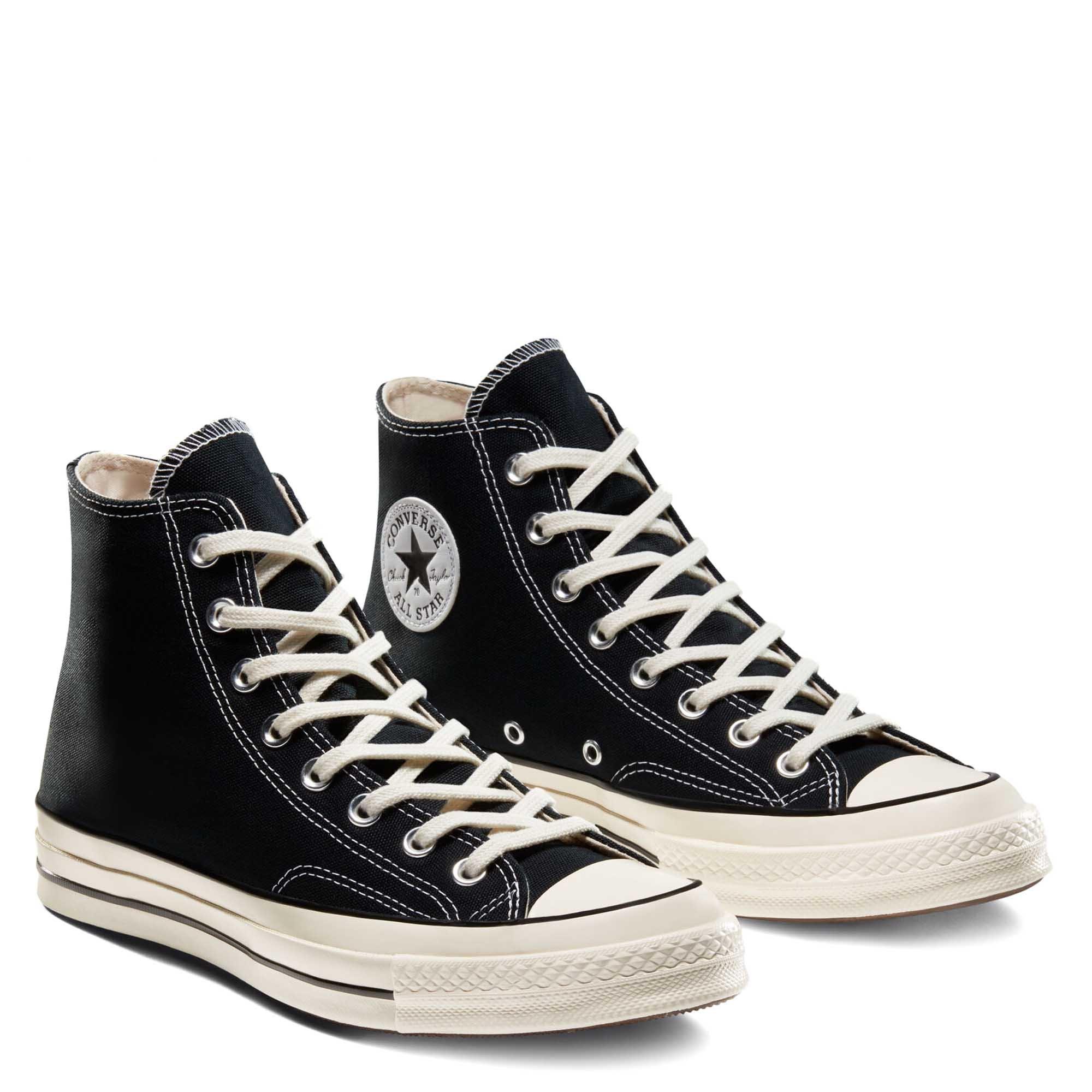 Blk/Blk/Egret - Converse - Chuck 70 Classic High Top Mens Shoes - 5