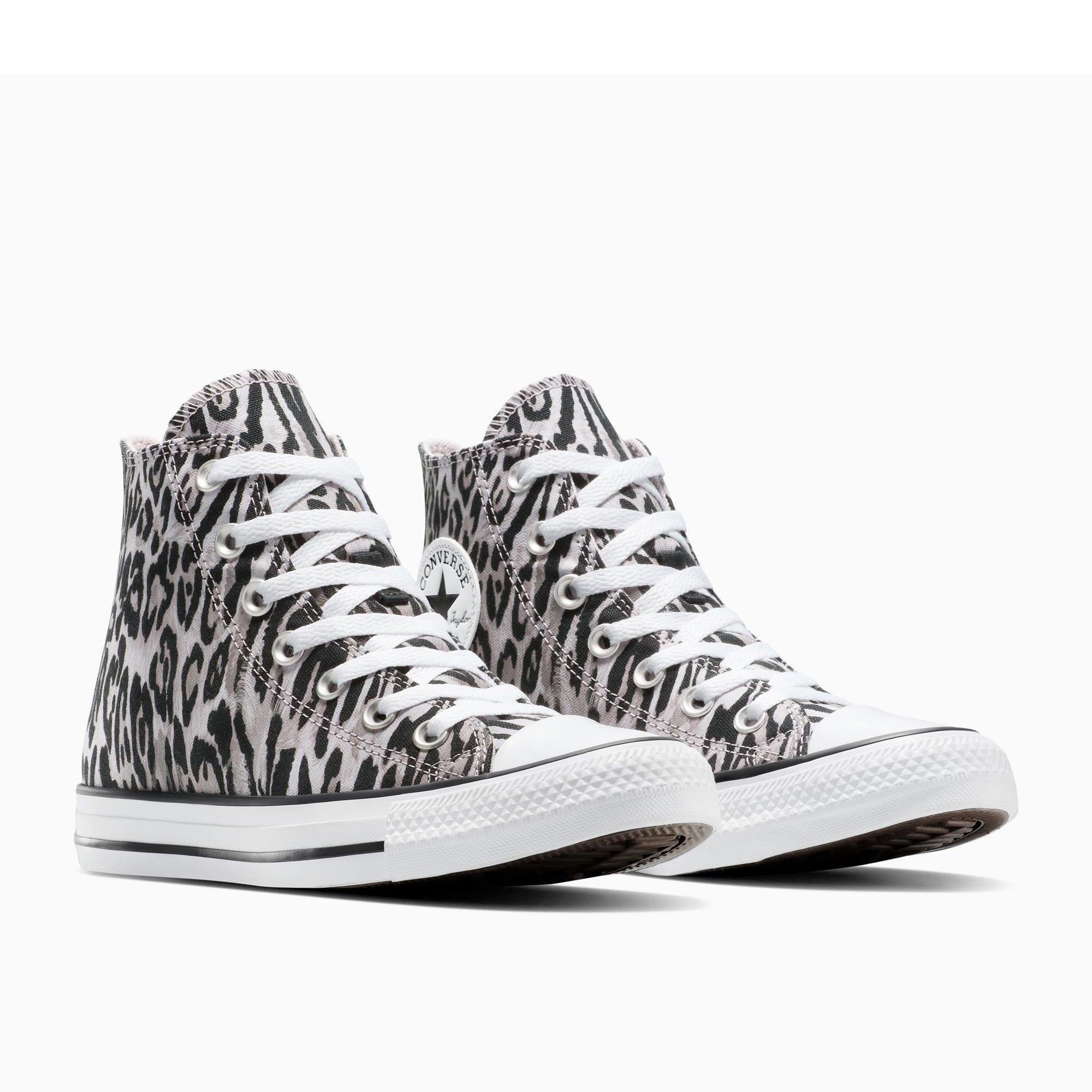 001-Black/Fro - Converse - Unisex Chuck Taylor All Star Leo Canvas High-Top Trainers - 4