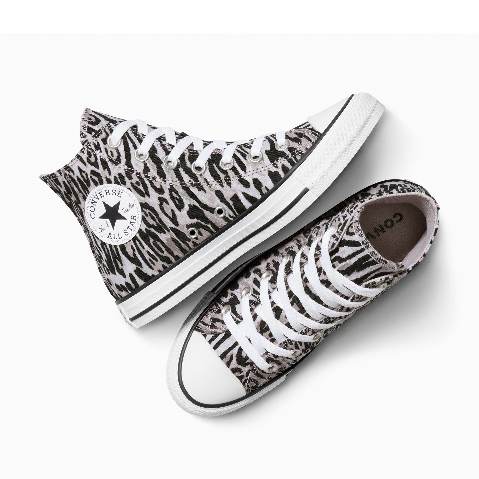 001-Black/Fro - Converse - Unisex Chuck Taylor All Star Leo Canvas High-Top Trainers - 5