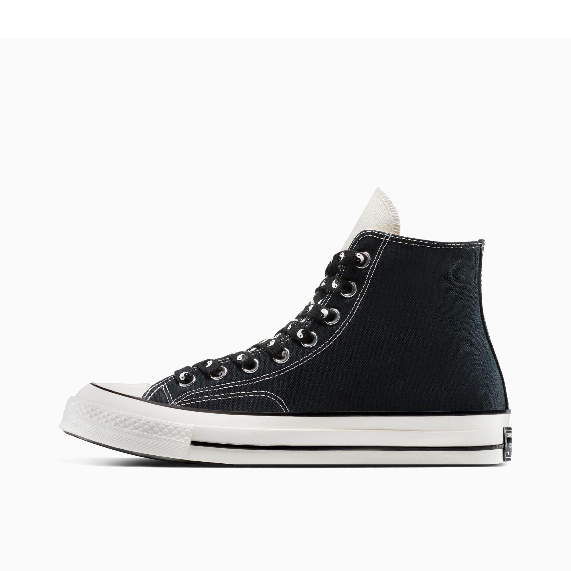 001-Black/Egr - Converse - Unisex Chuck 70 All Star Yin-Yan Canvas High-Top Trainers - 2