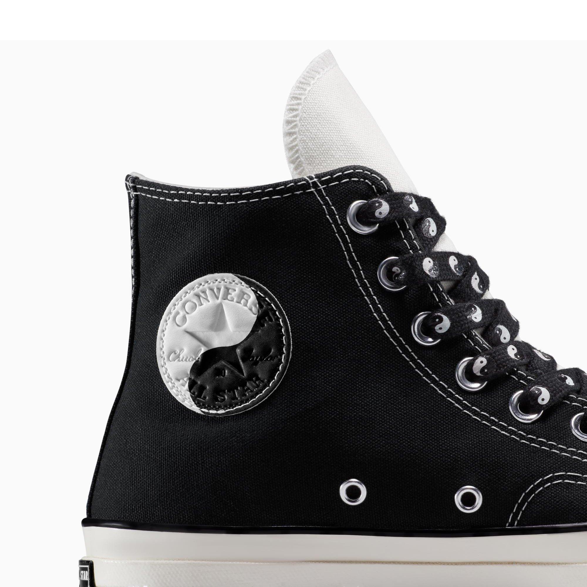 001-Black/Egr - Converse - Unisex Chuck 70 All Star Yin-Yan Canvas High-Top Trainers - 5