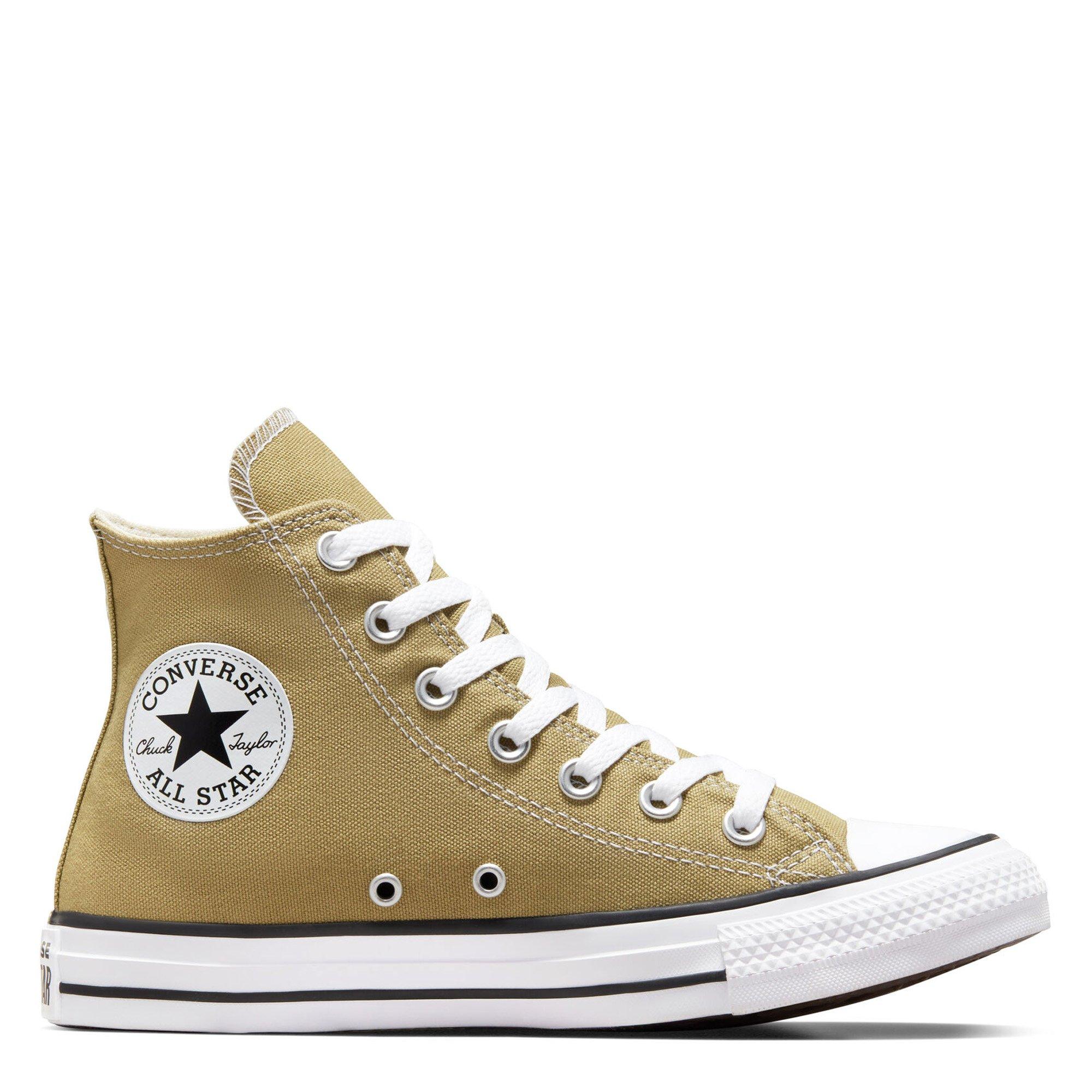 Khaki green high top converse hotsell