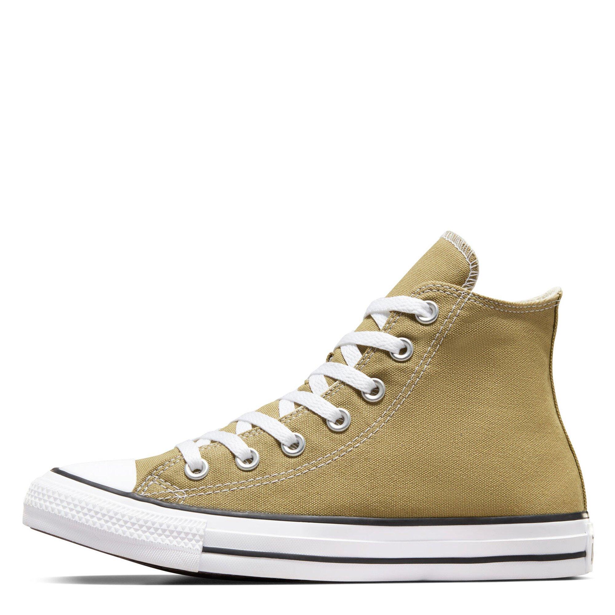 KHAKI/GREEN - Converse - Chuck Tailor All Star High Trainers Mens - 2