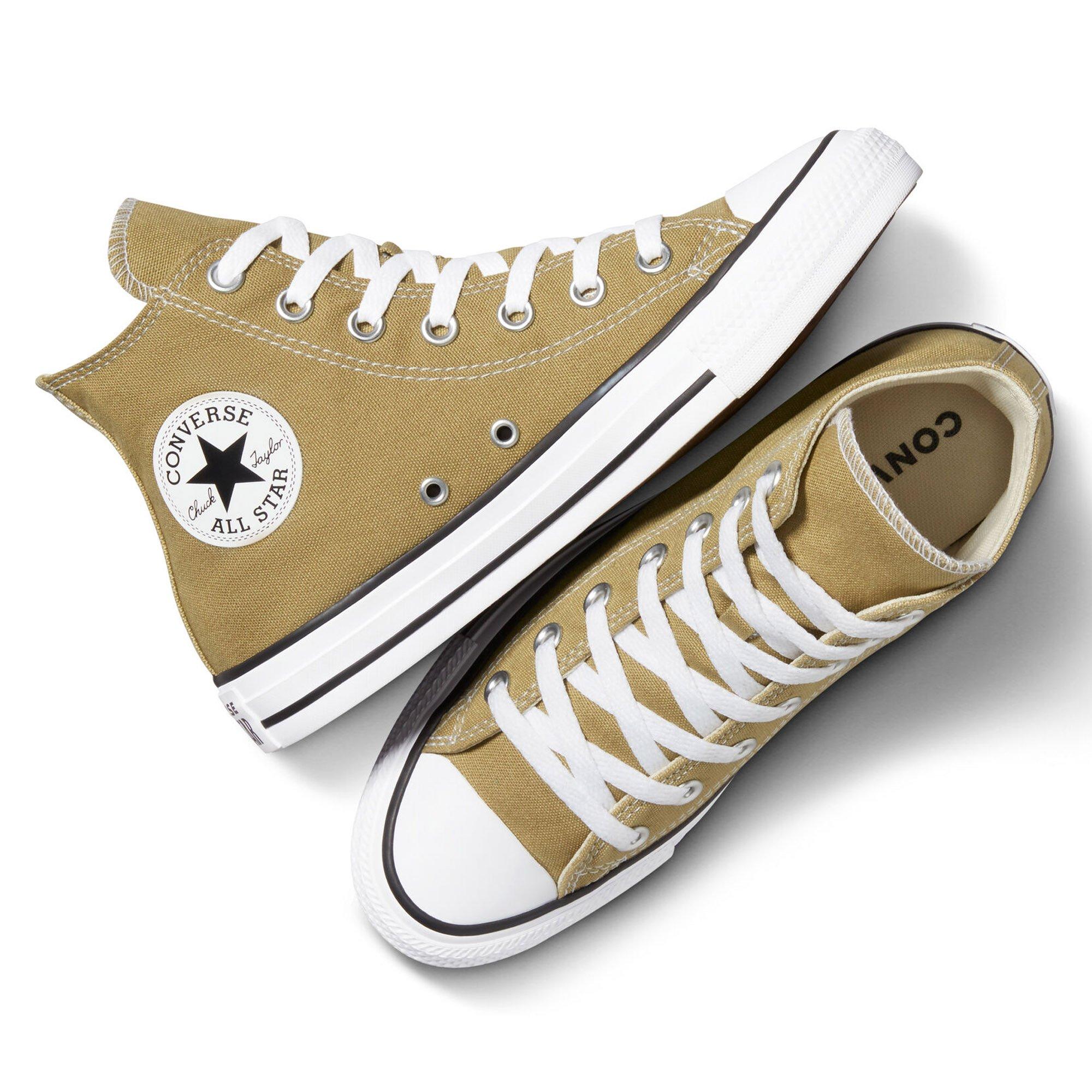 KHAKI/GREEN - Converse - Chuck Tailor All Star High Trainers Mens - 3