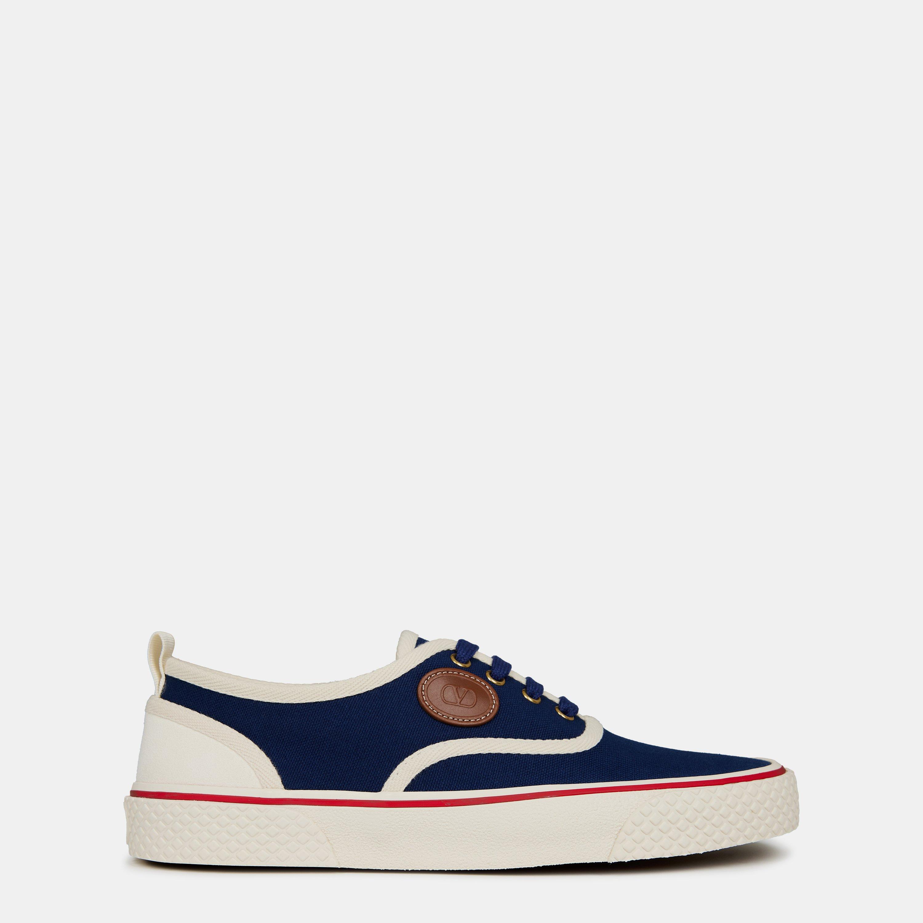 Valentino Garavani Canvas Trainers - Indigo/Ivory - Size 8 (42)