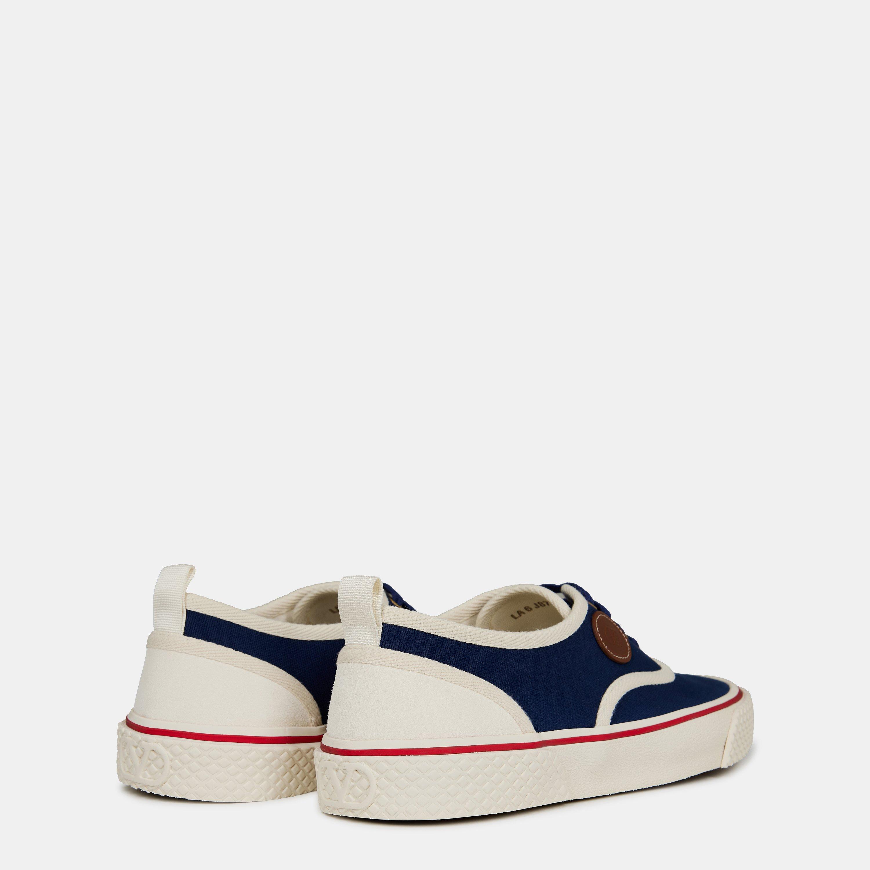 Indigo/Ivory - Valentino Garavani - Canvas Trainers - 5