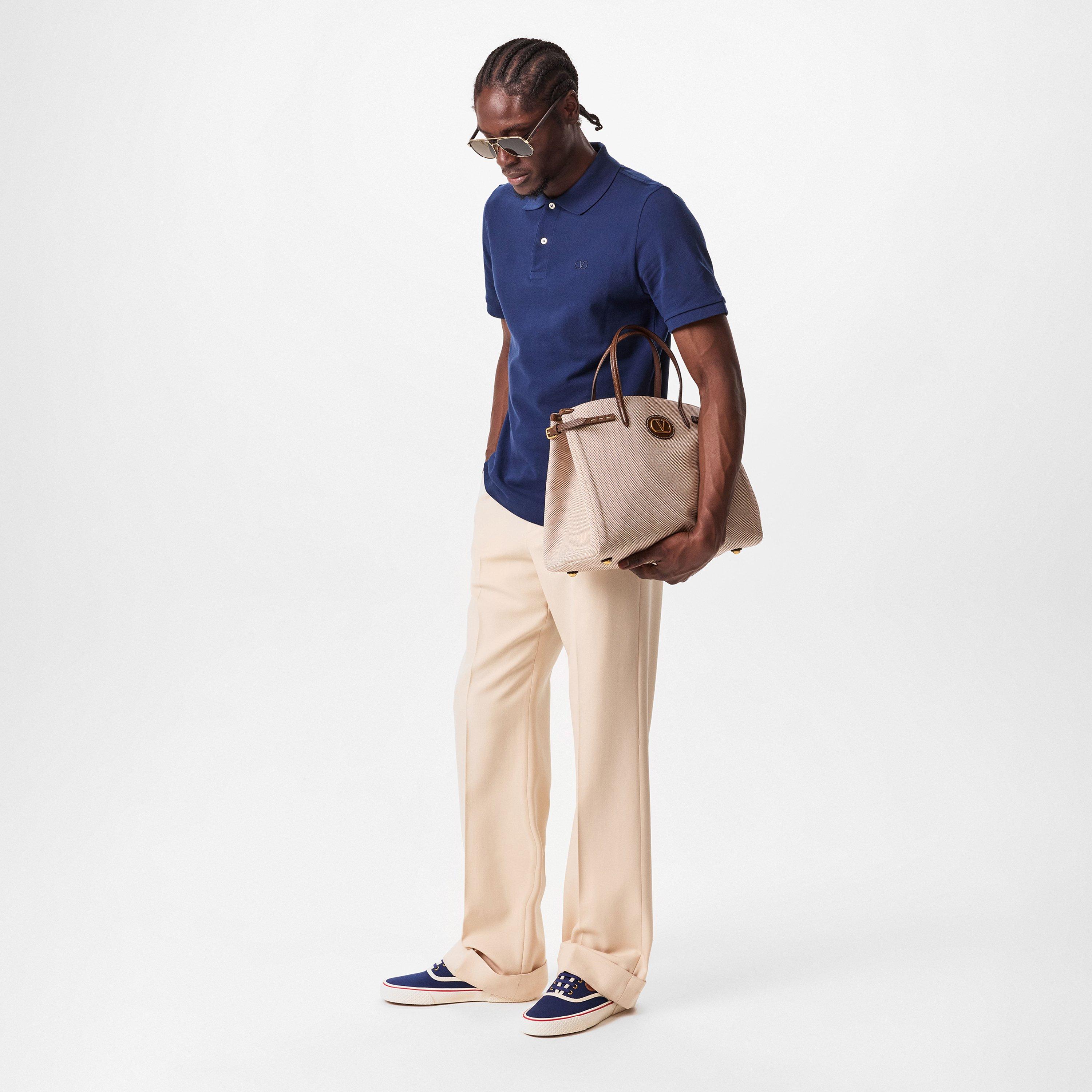 Indigo/Ivory - Valentino Garavani - Canvas Trainers - 7