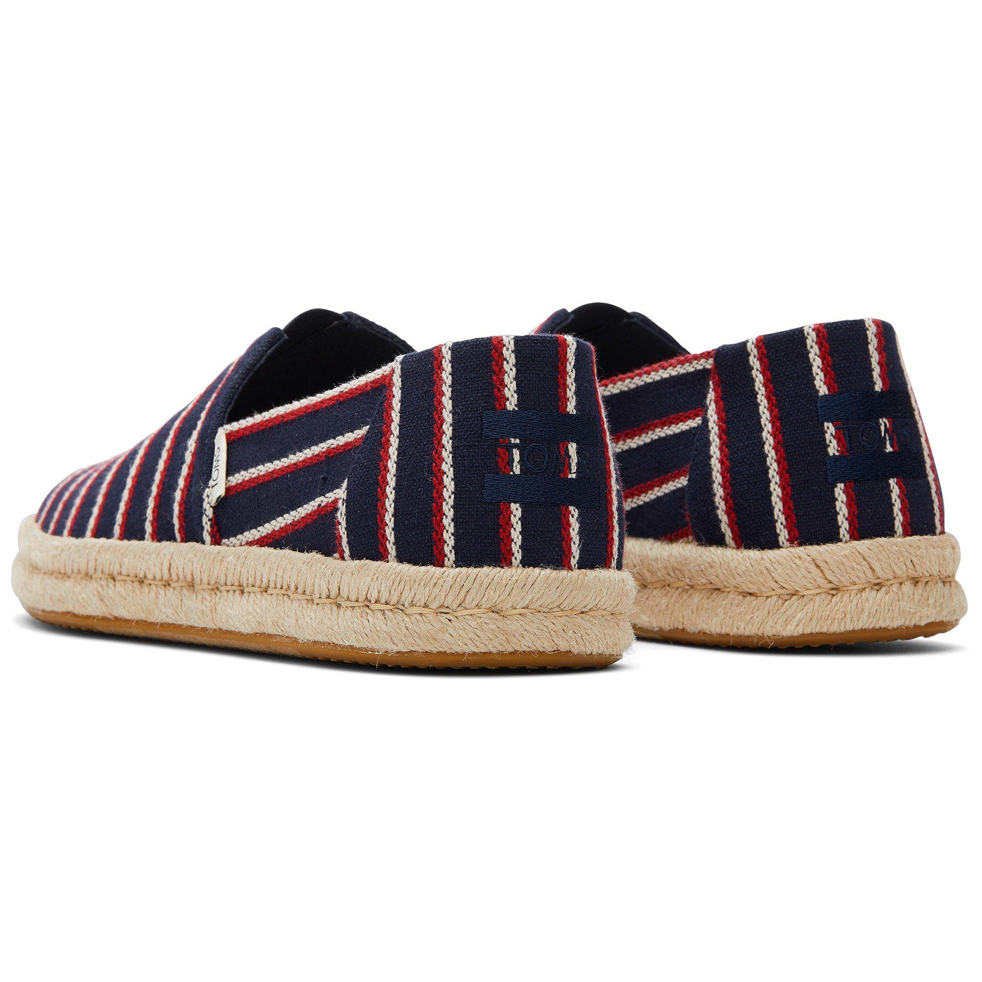 Navy Stripe - Toms - Men's Alpargata Canvas Trainers - 4