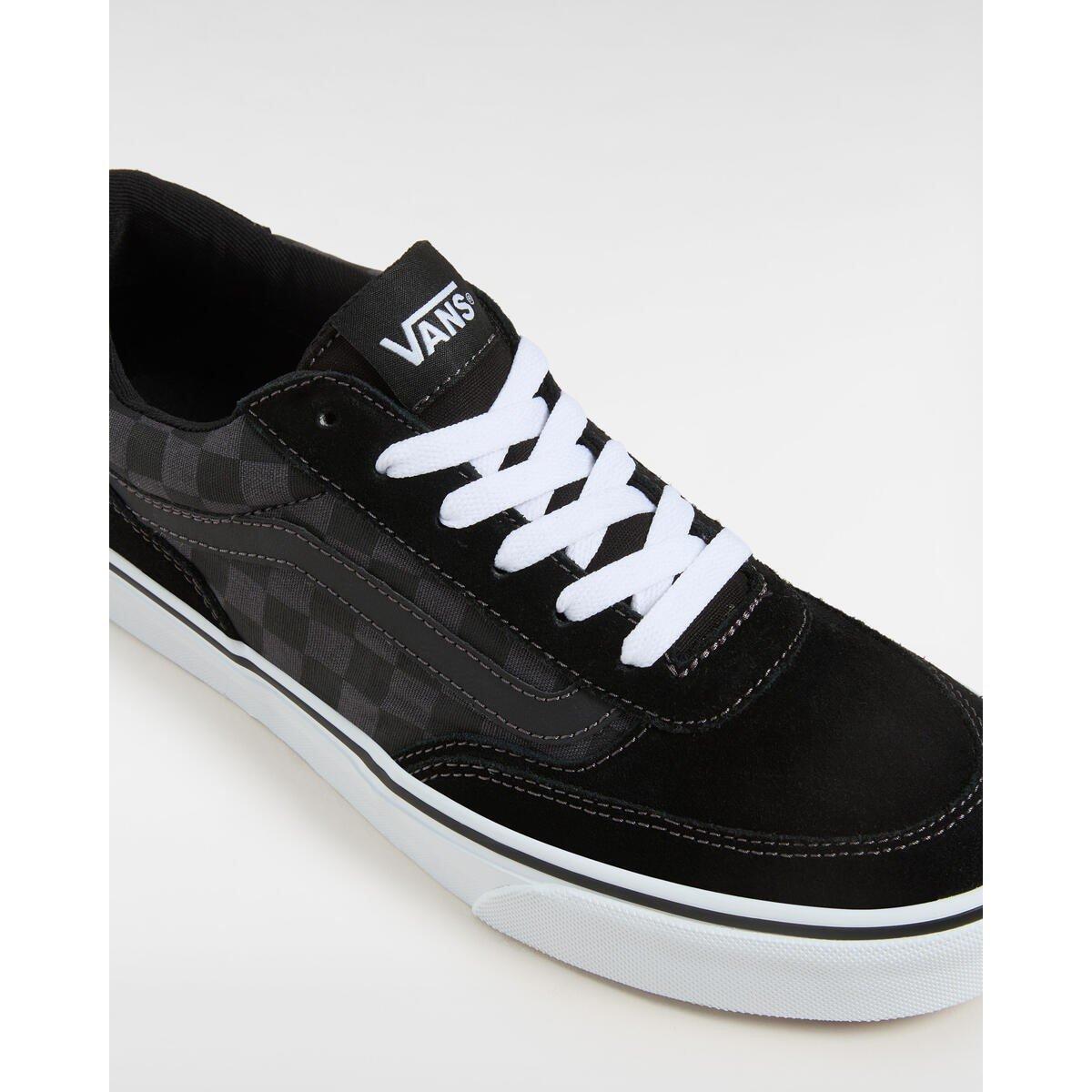 Black/Grey Chk - Vans - VA Brooklyn Low Trainers Mens - 4