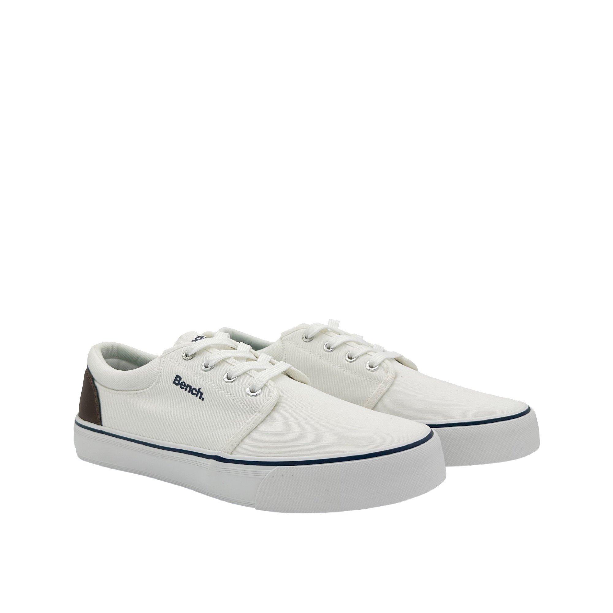 WHITE - Bench - Men's Donnie Canvas Trainers - 2