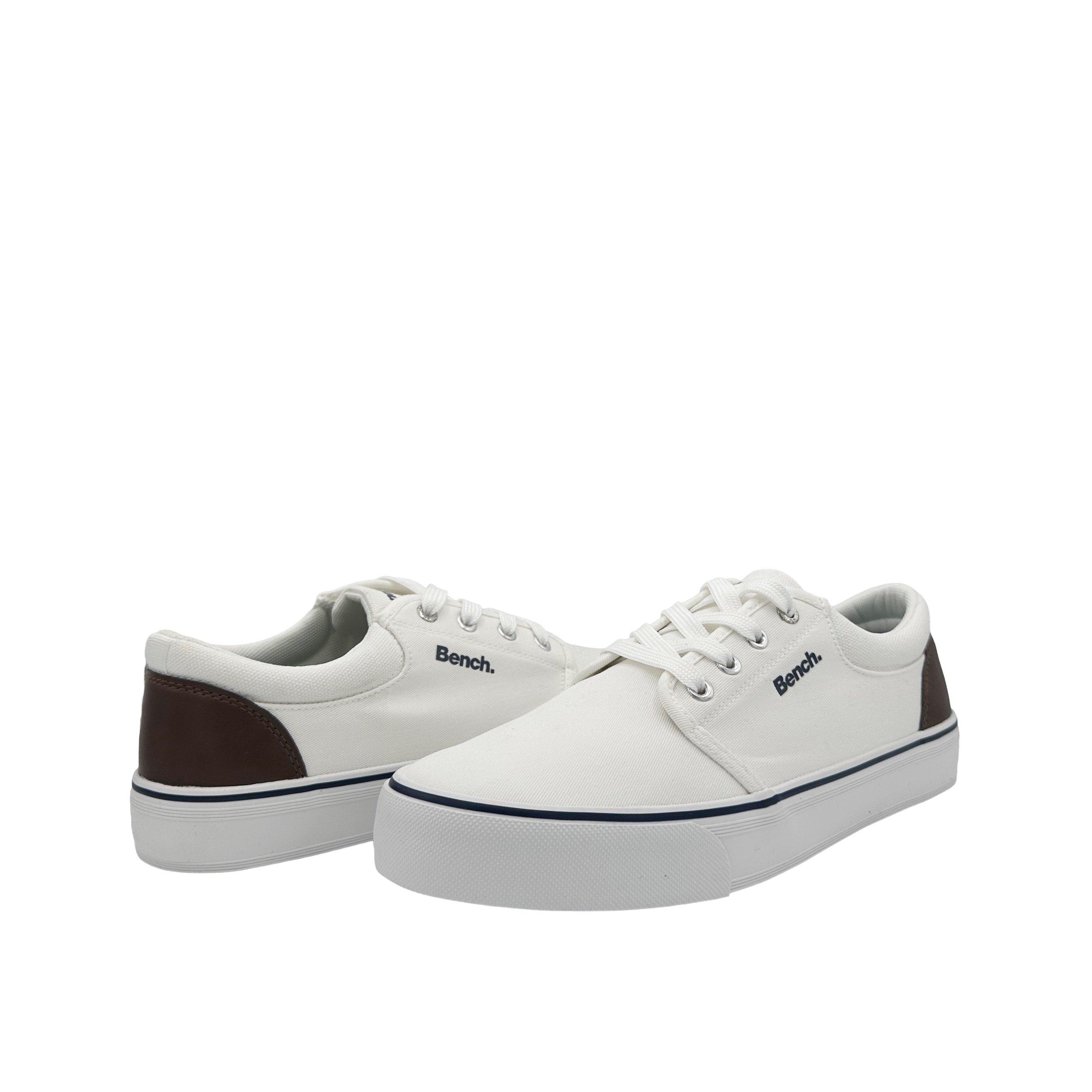 WHITE - Bench - Men's Donnie Canvas Trainers - 3