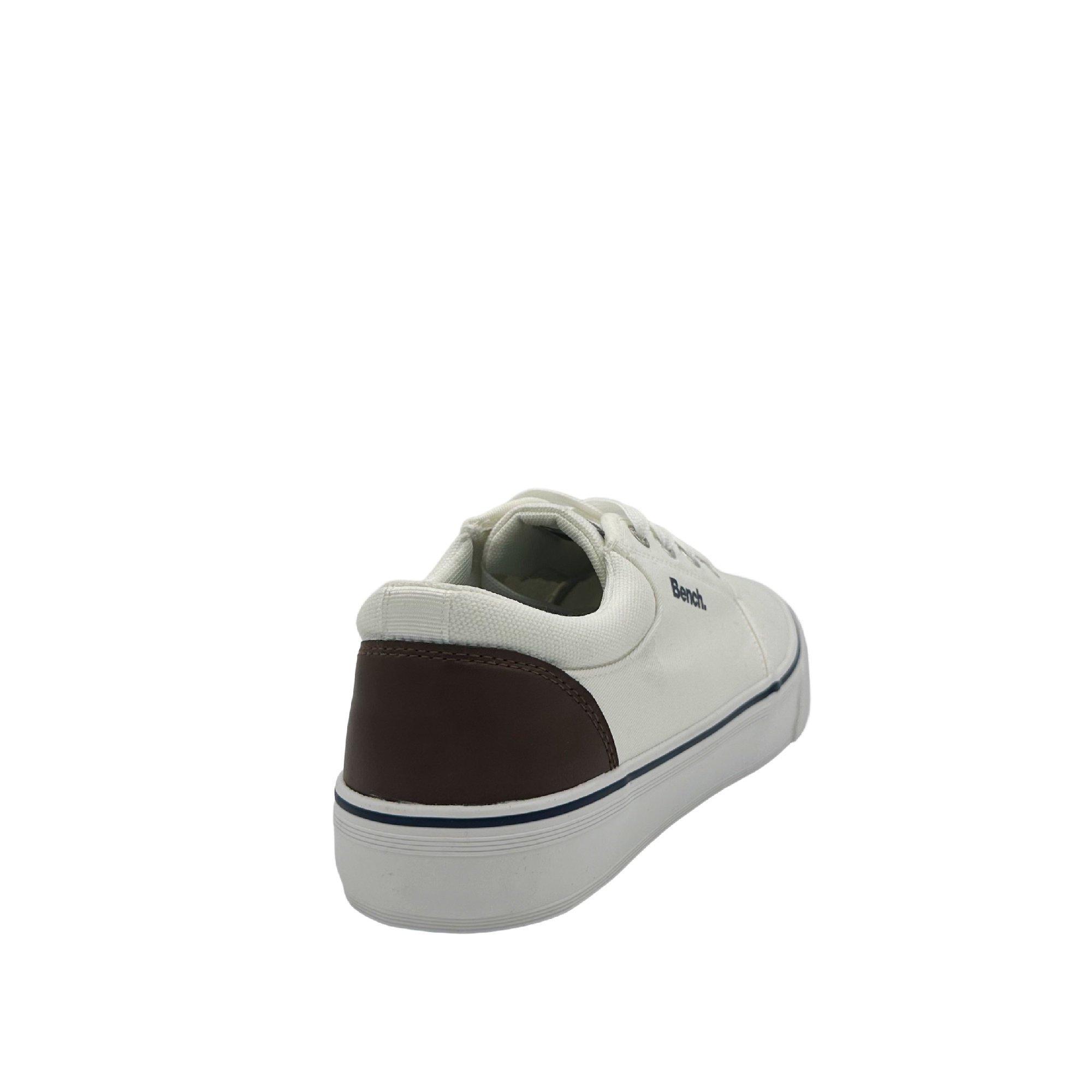 WHITE - Bench - Men's Donnie Canvas Trainers - 5