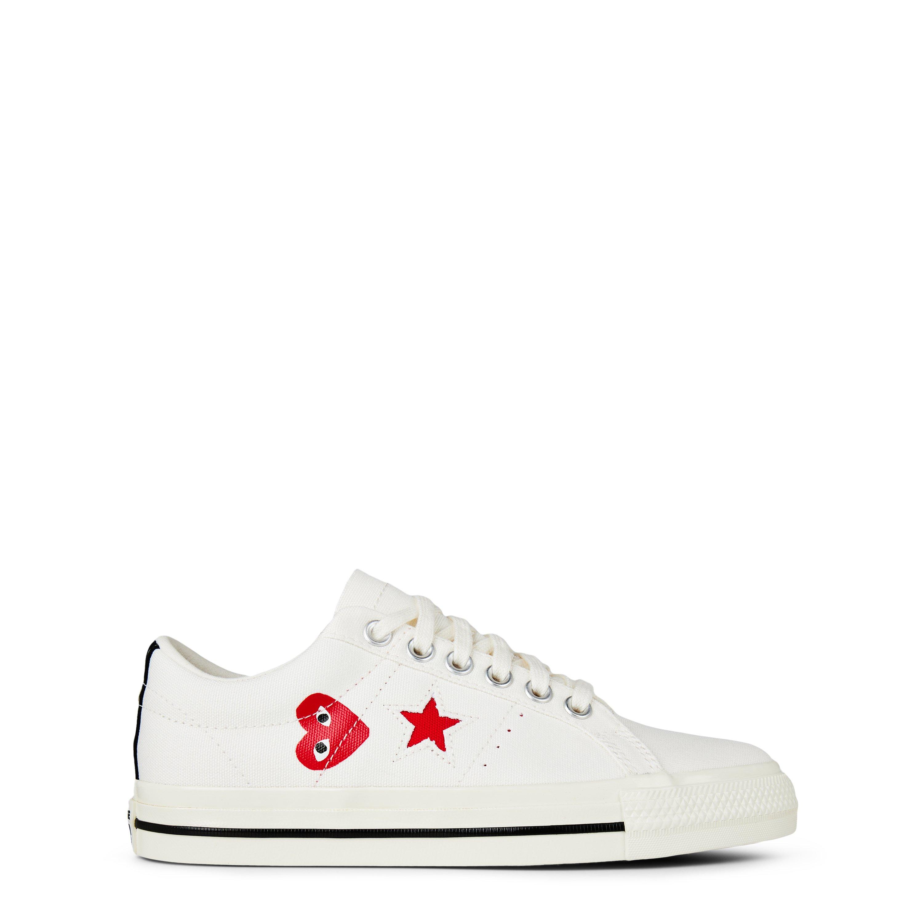 White - Comme des Garcons PLAY - X Converse One Star Trainers - 1