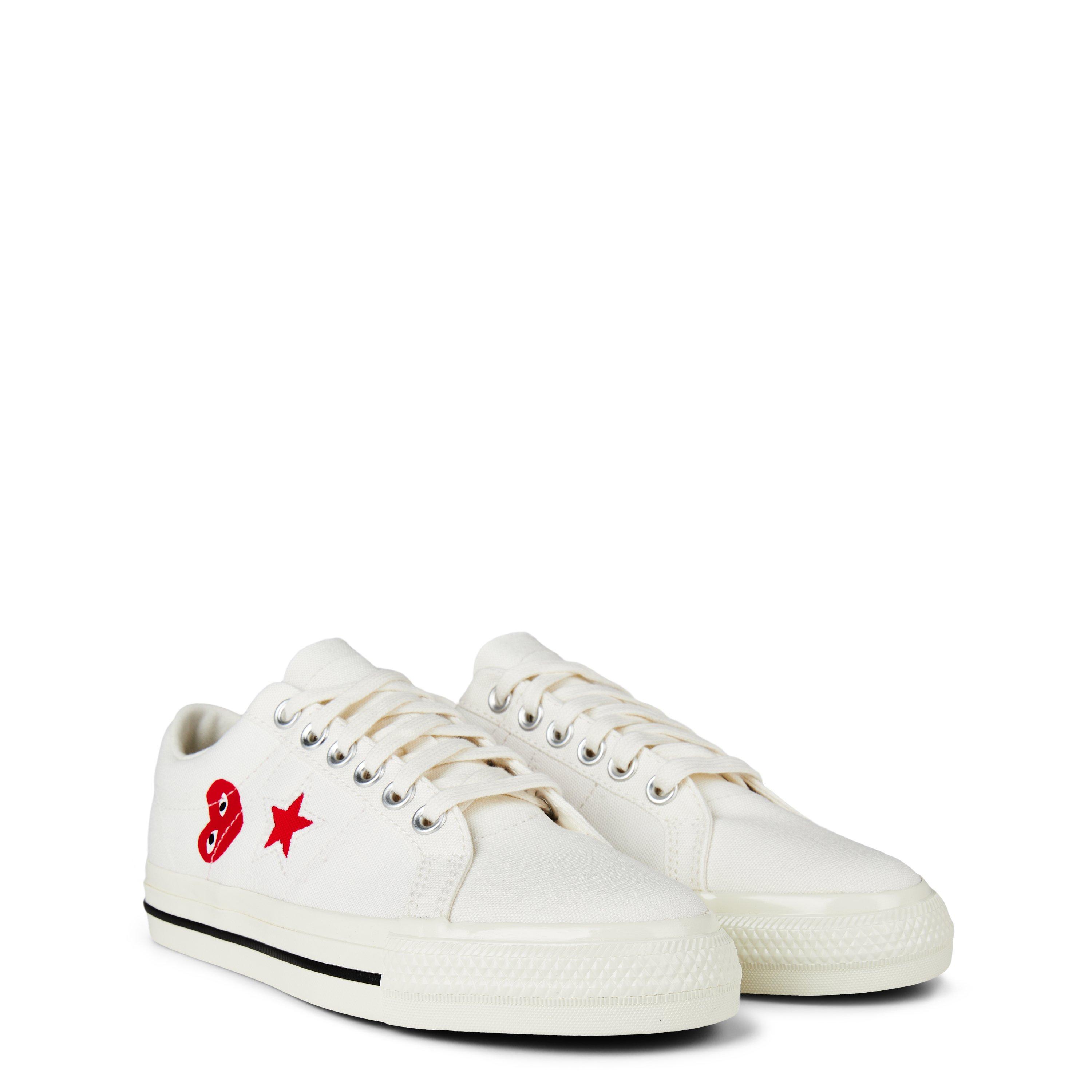 White - Comme des Garcons PLAY - X Converse One Star Trainers - 3