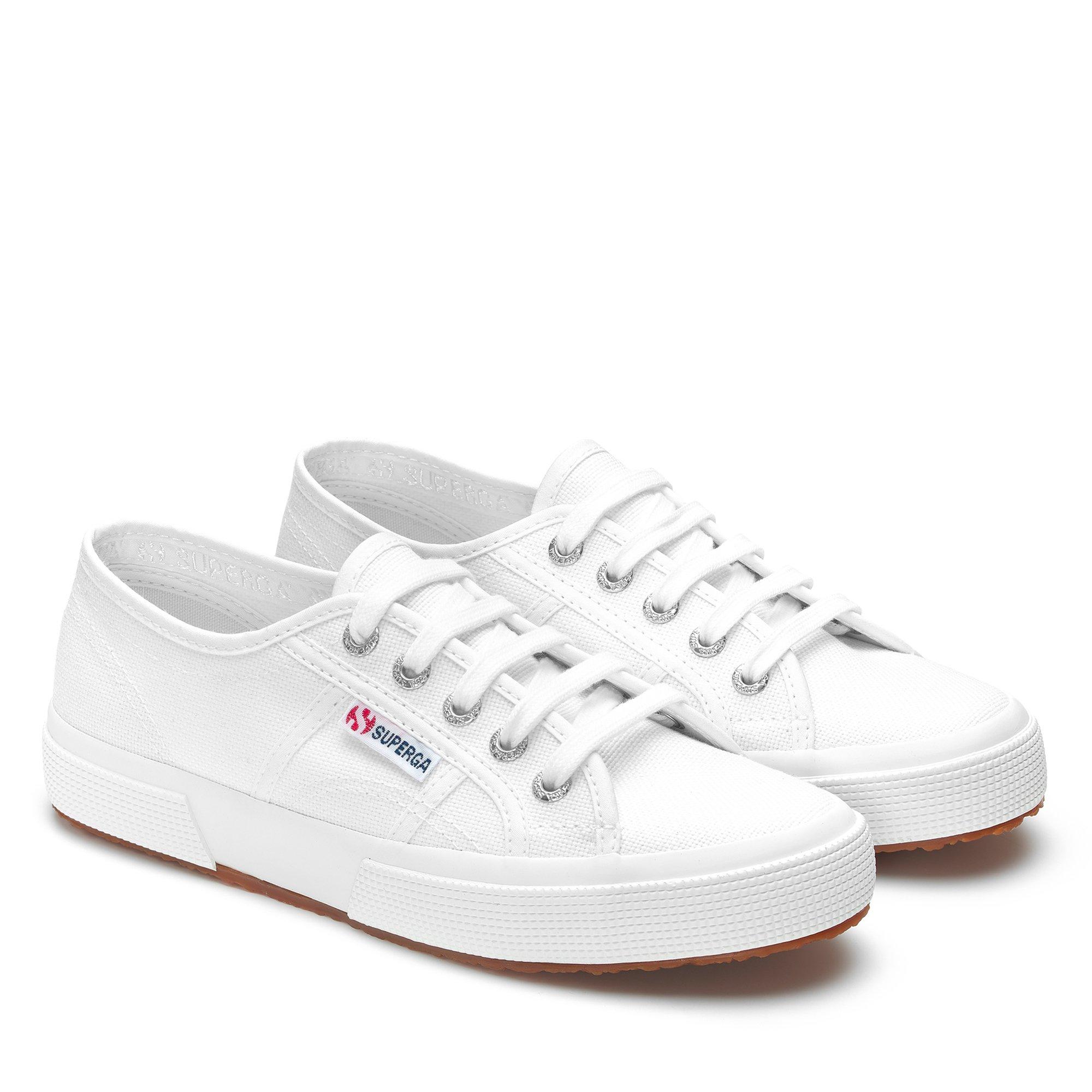 White - Superga - Adults Canvas Low Trainers - 2