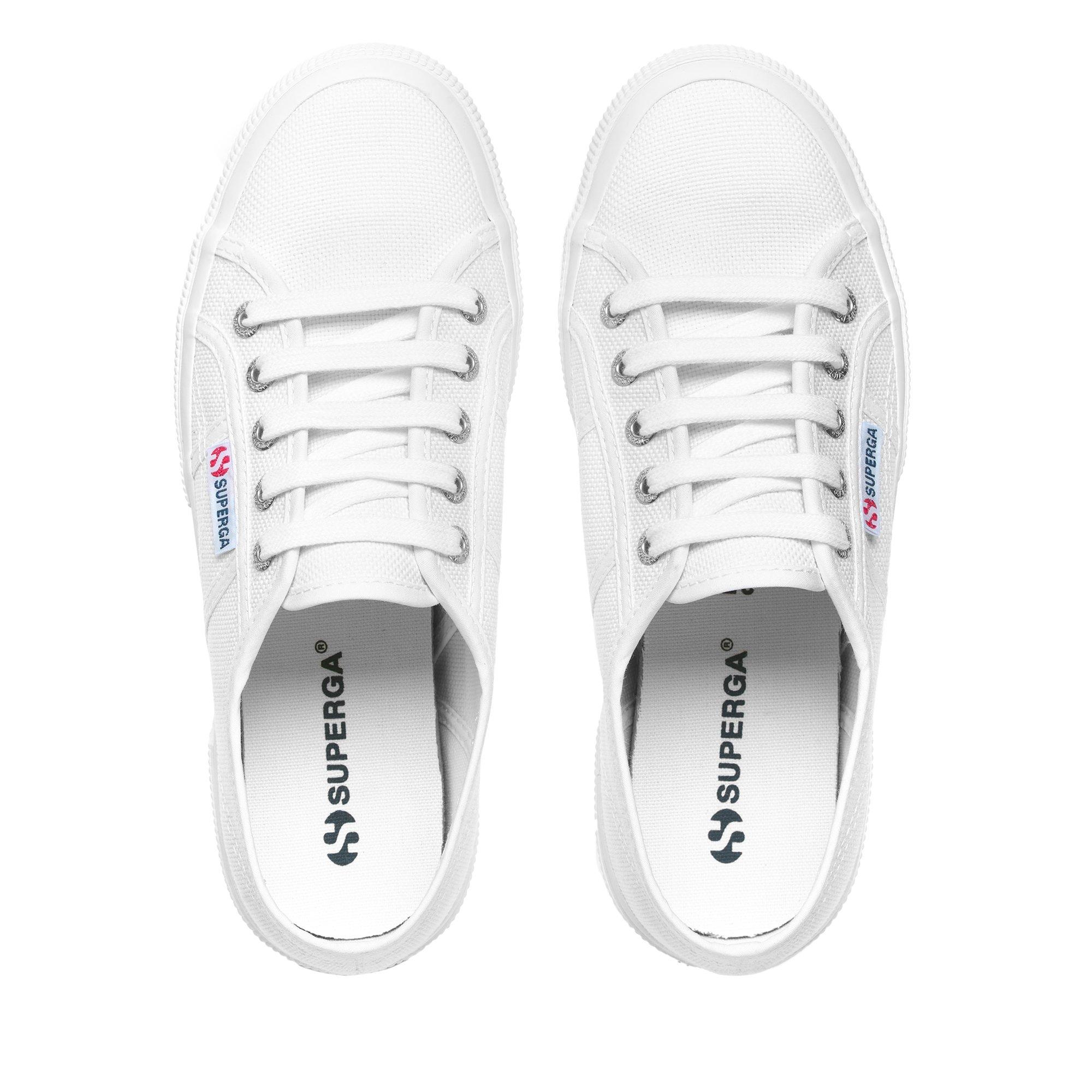 White - Superga - Adults Canvas Low Trainers - 4
