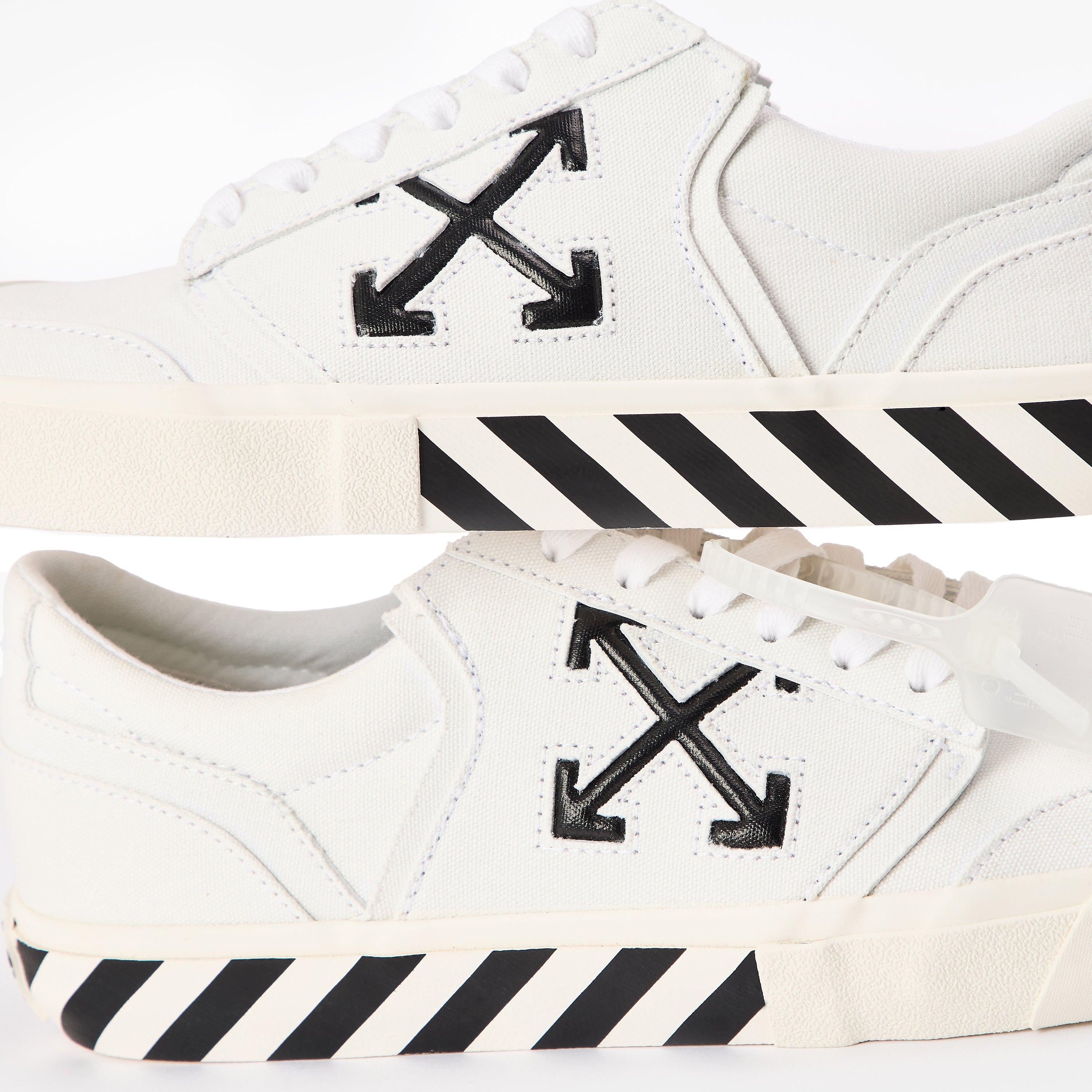 White - Off White - Men's Vulc Undercut Canvas Trainers - 4