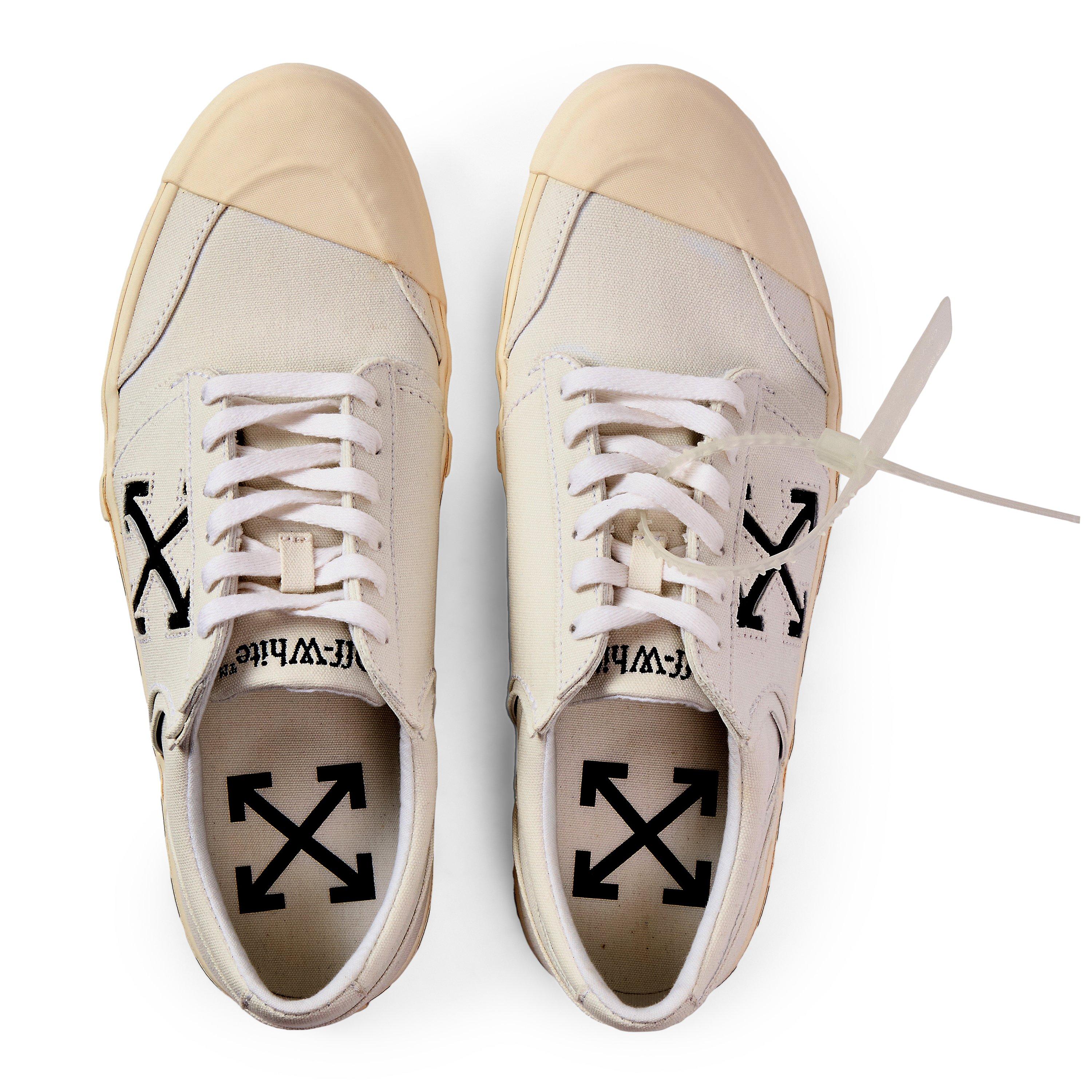 White - Off White - Men's Vulc Undercut Canvas Trainers - 5