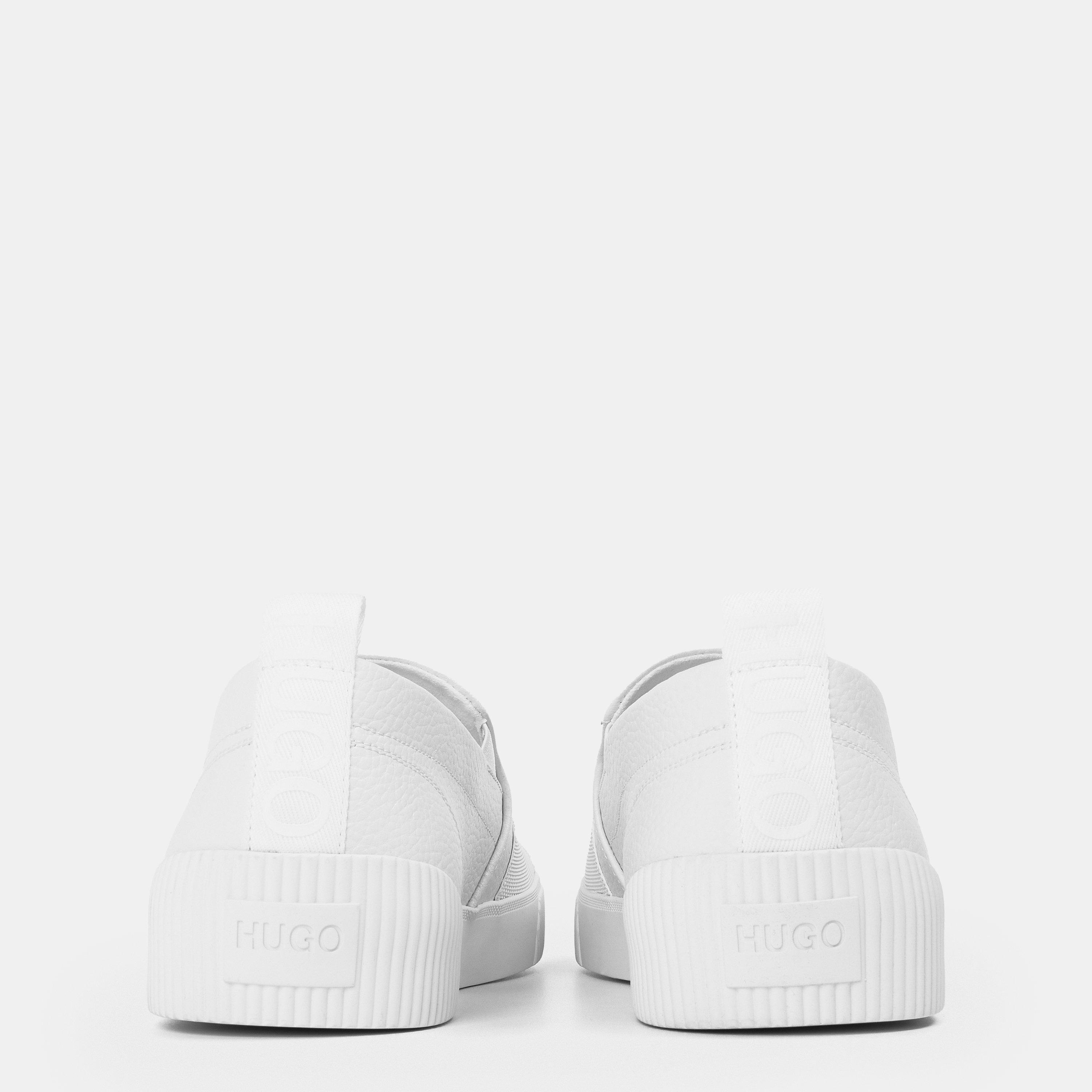 White - Hugo - Men's Zero Slon Canvas Trainers - 3