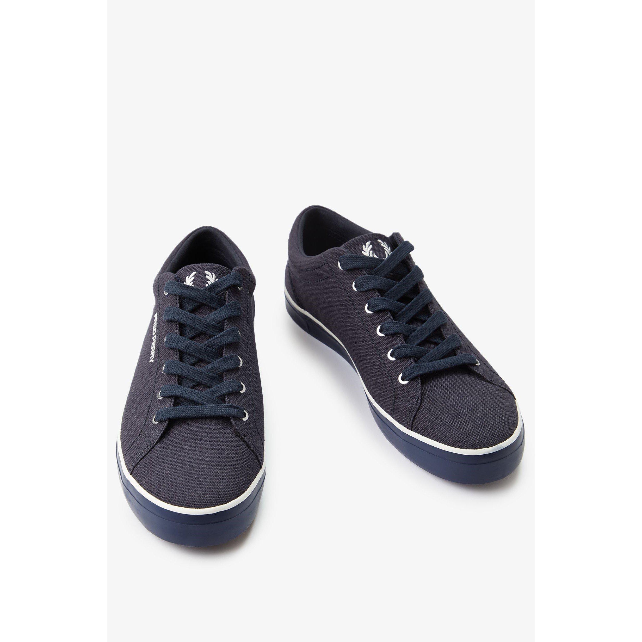 Navy 608 - Fred Perry - Men's Baseline Canvas Trainers - 3