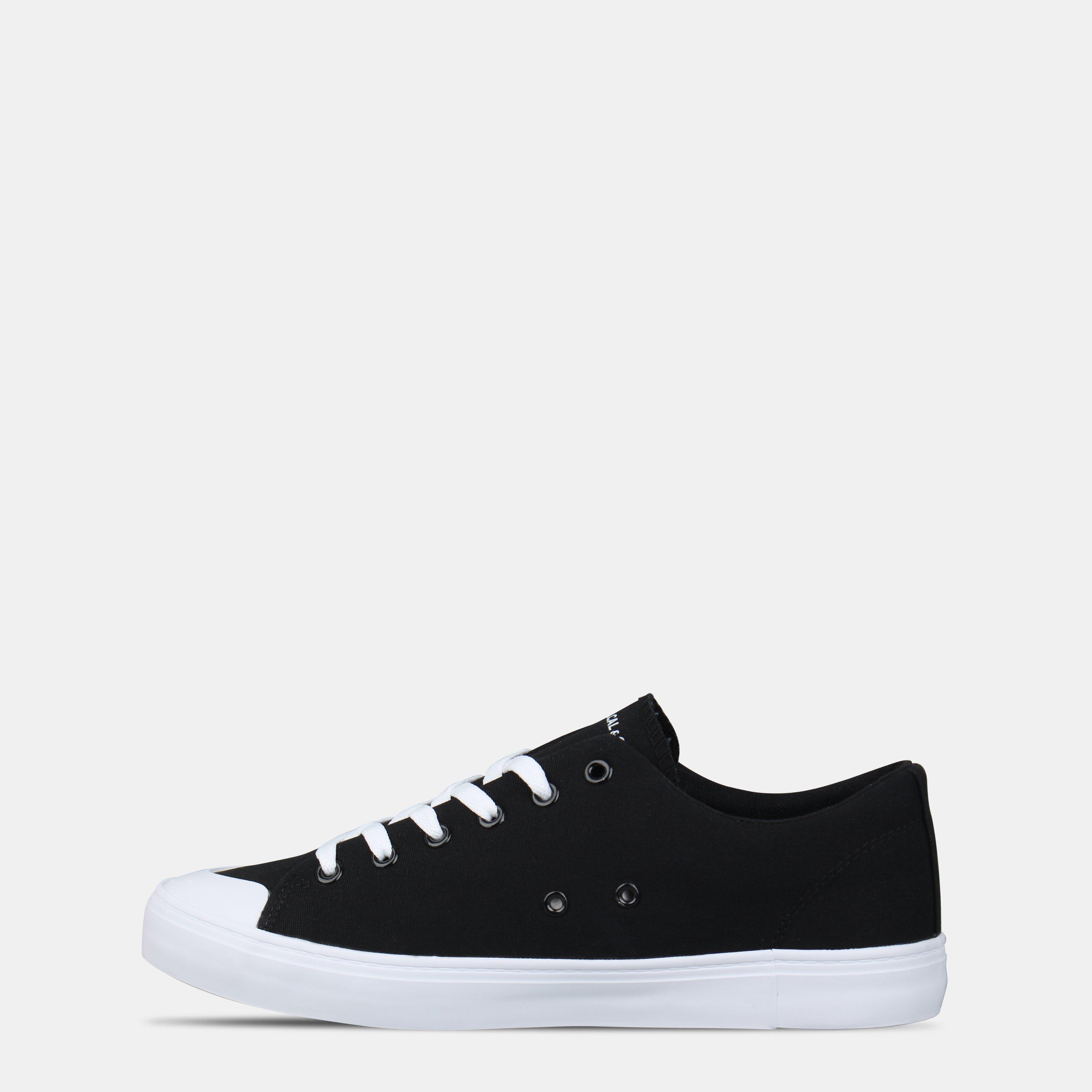 Black/White - SoulCal - Men's Canvas Lace Up Trainers - 2