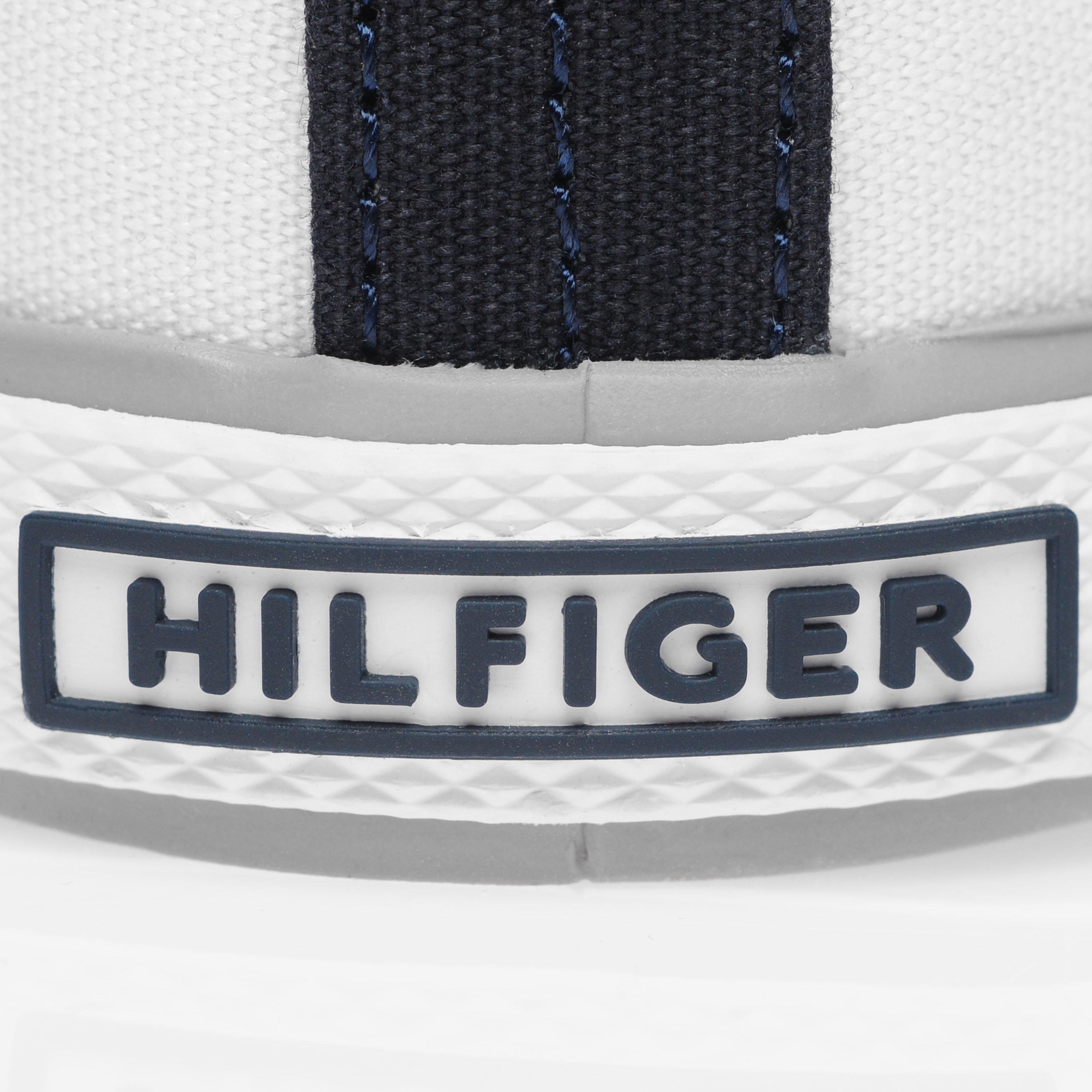 White - Tommy Hilfiger - Harlow 1D Canvas Trainers - 7