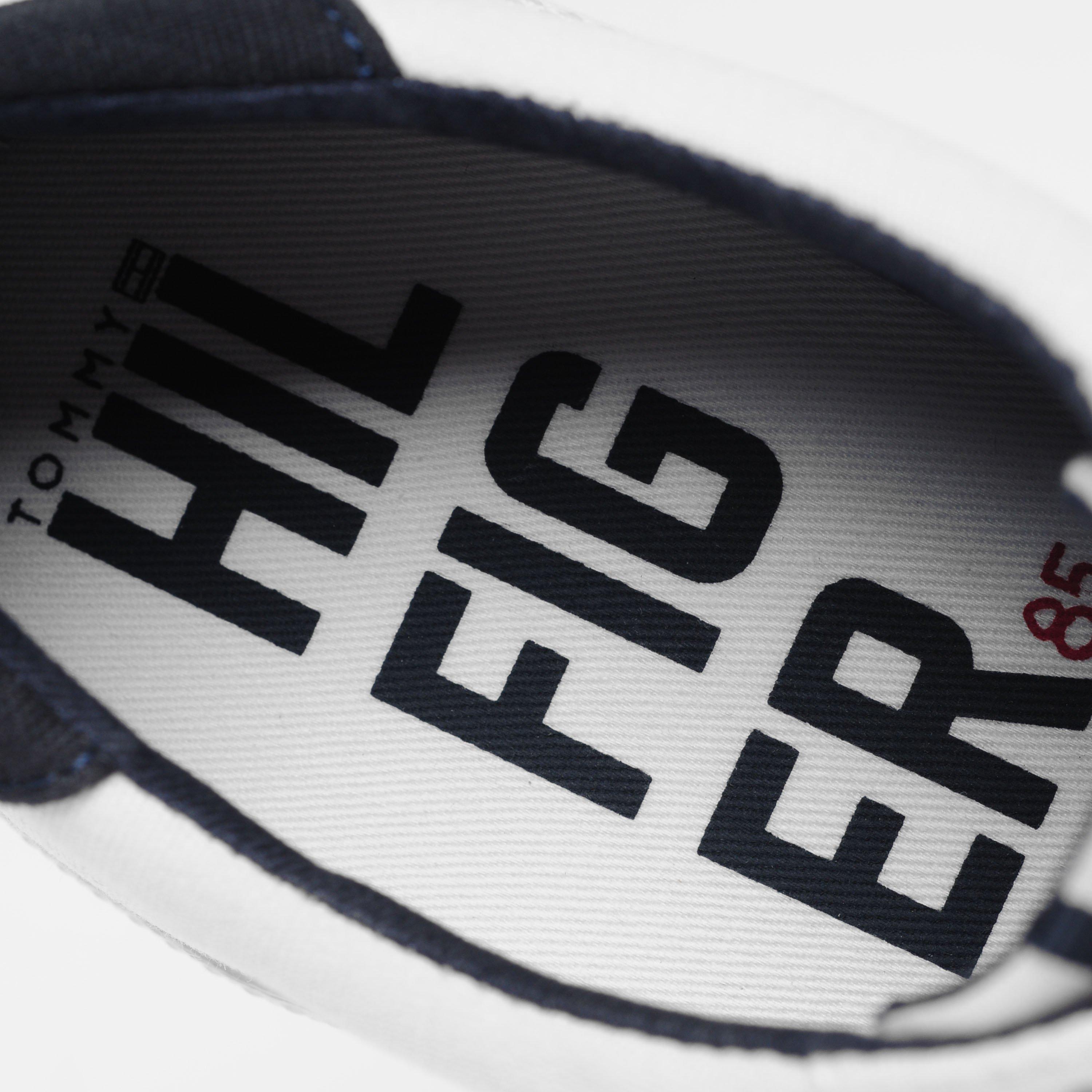 White - Tommy Hilfiger - Harlow 1D Canvas Trainers - 8