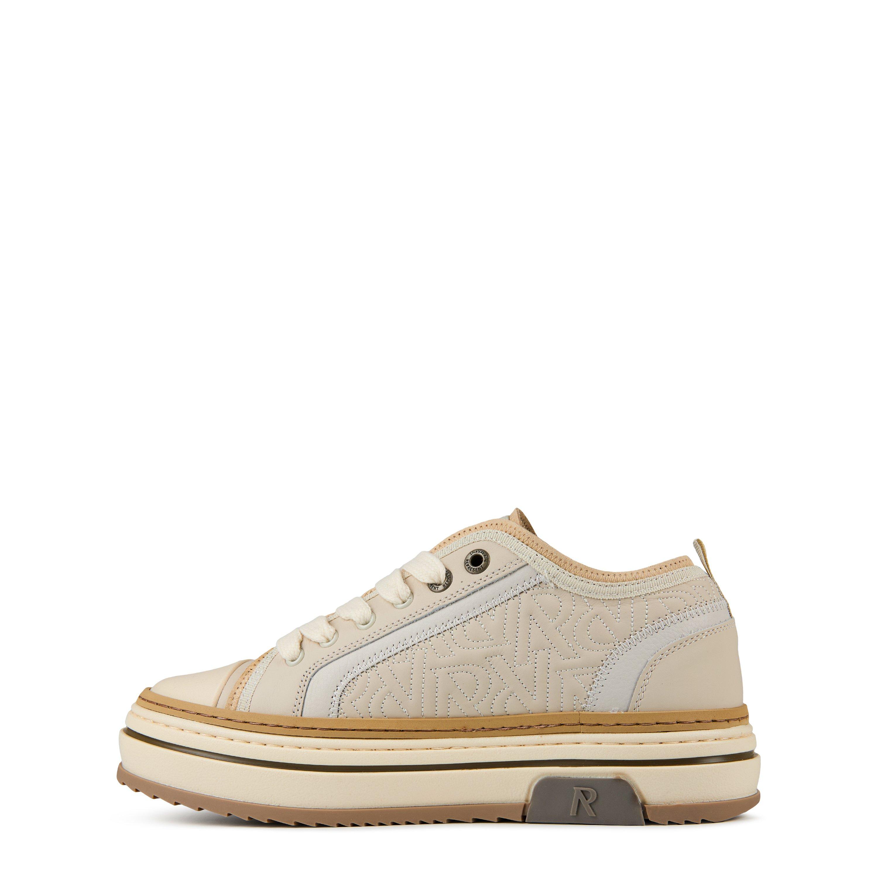 Vintage White - Represent - Men's X Low Trainers, Layered Design, Chunky Laces - 3