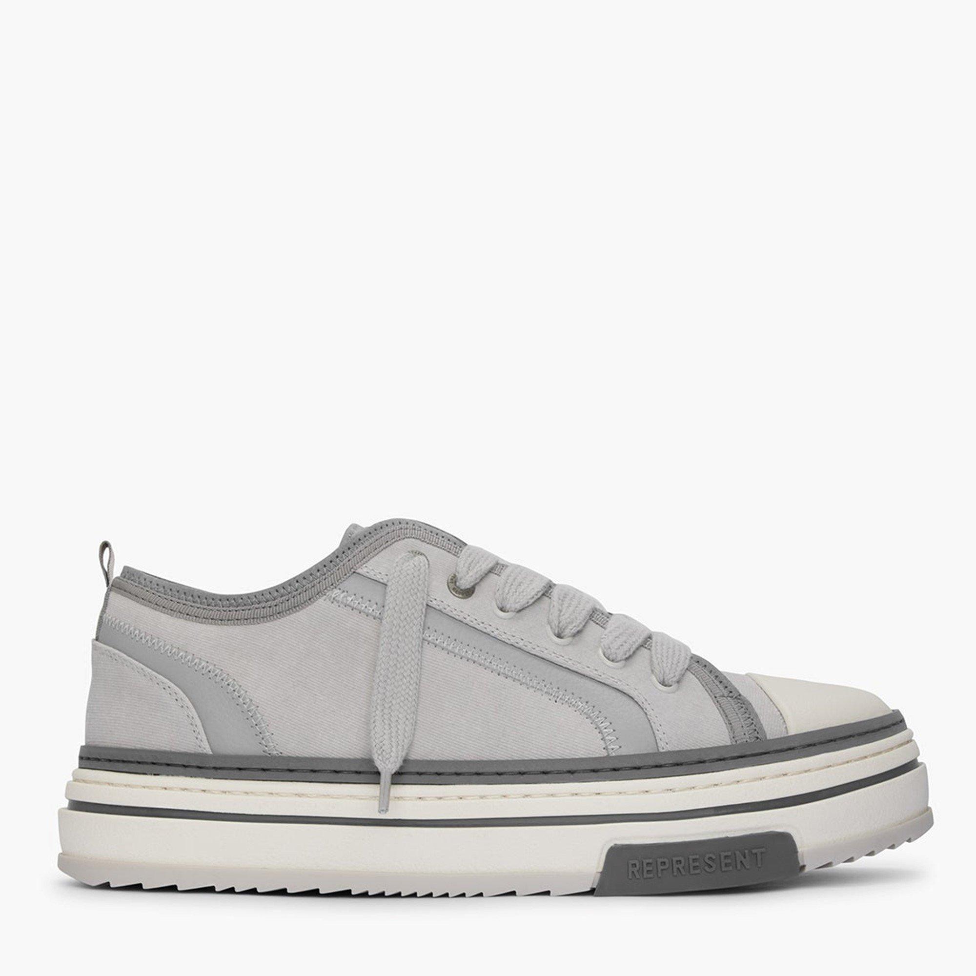 Represent Men's X Low Trainers, Layered Design, Chunky Laces - Warm Grey - 7 (41)