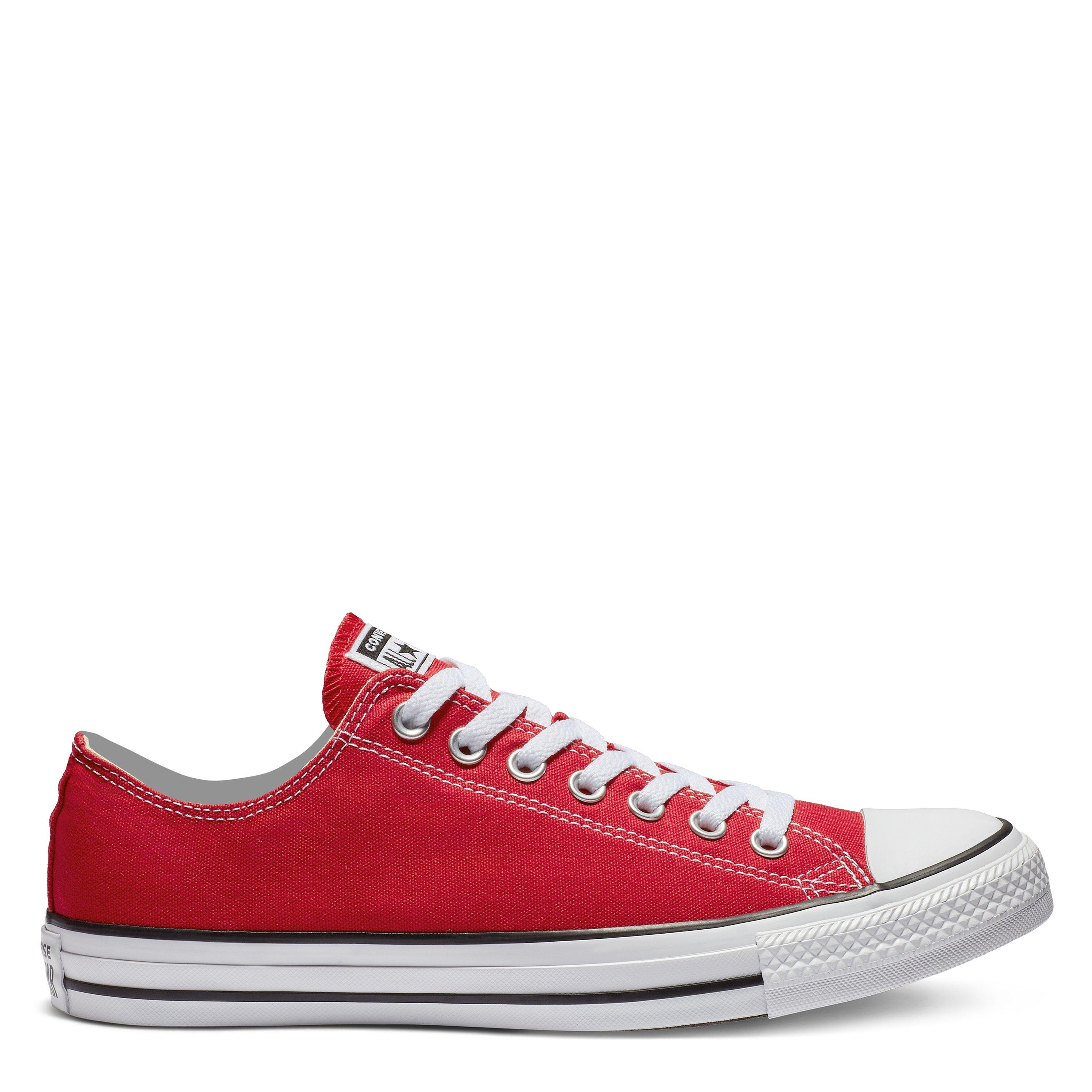 Red - Converse - Chuck Taylor All Star Ox Trainers - 1