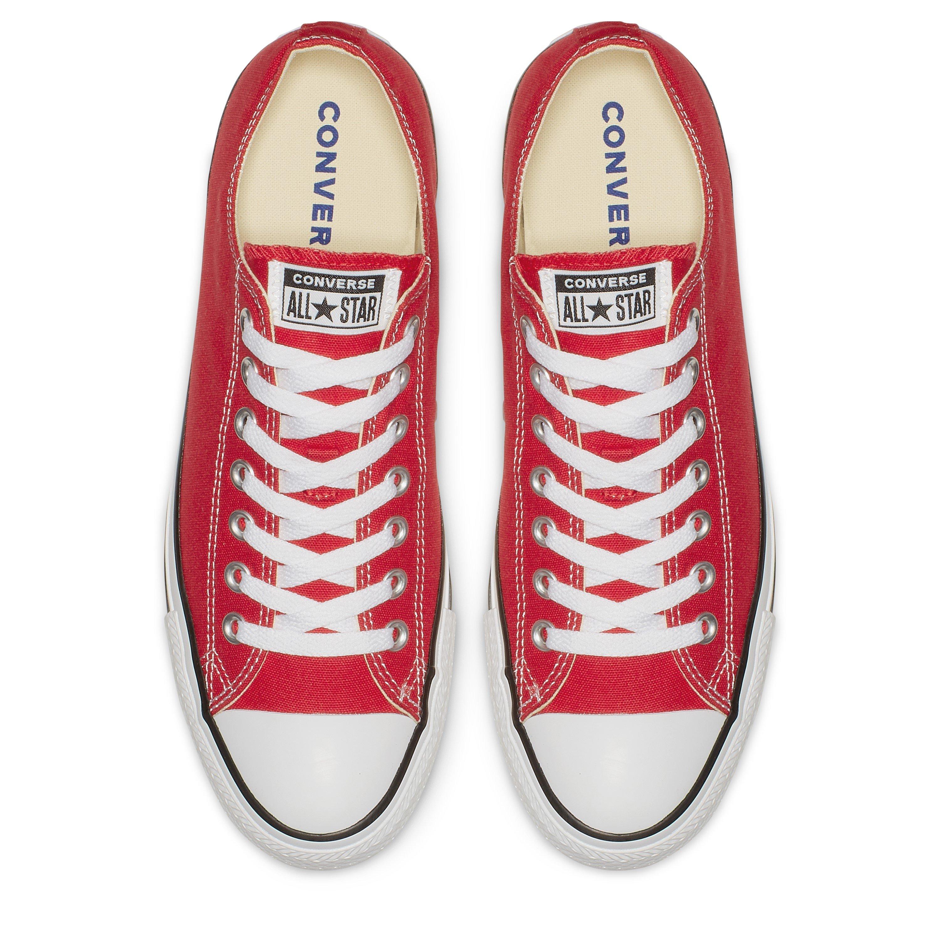 Red - Converse - Chuck Taylor All Star Ox Trainers - 3
