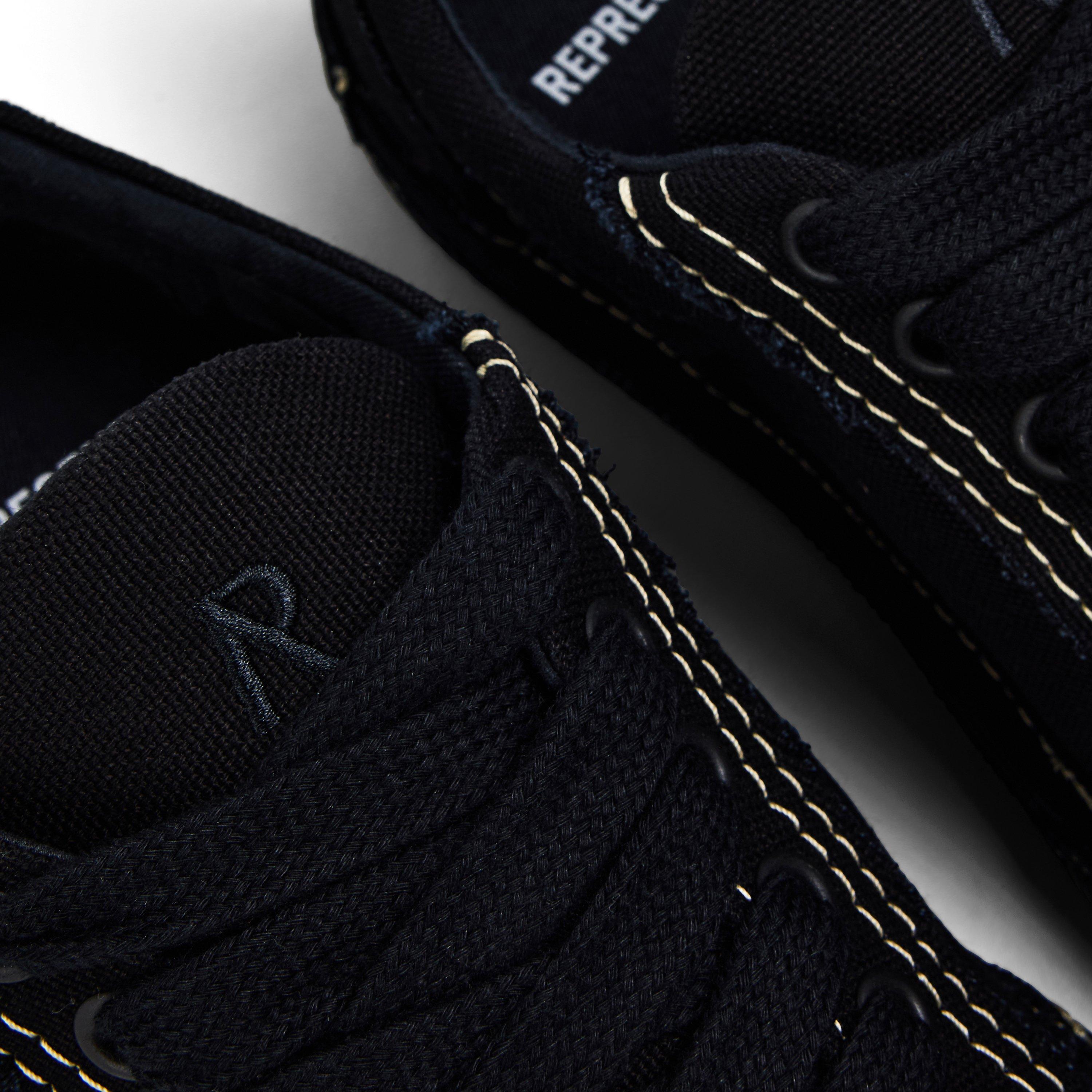 Black - Represent - Men's Canvas Trainers - 3