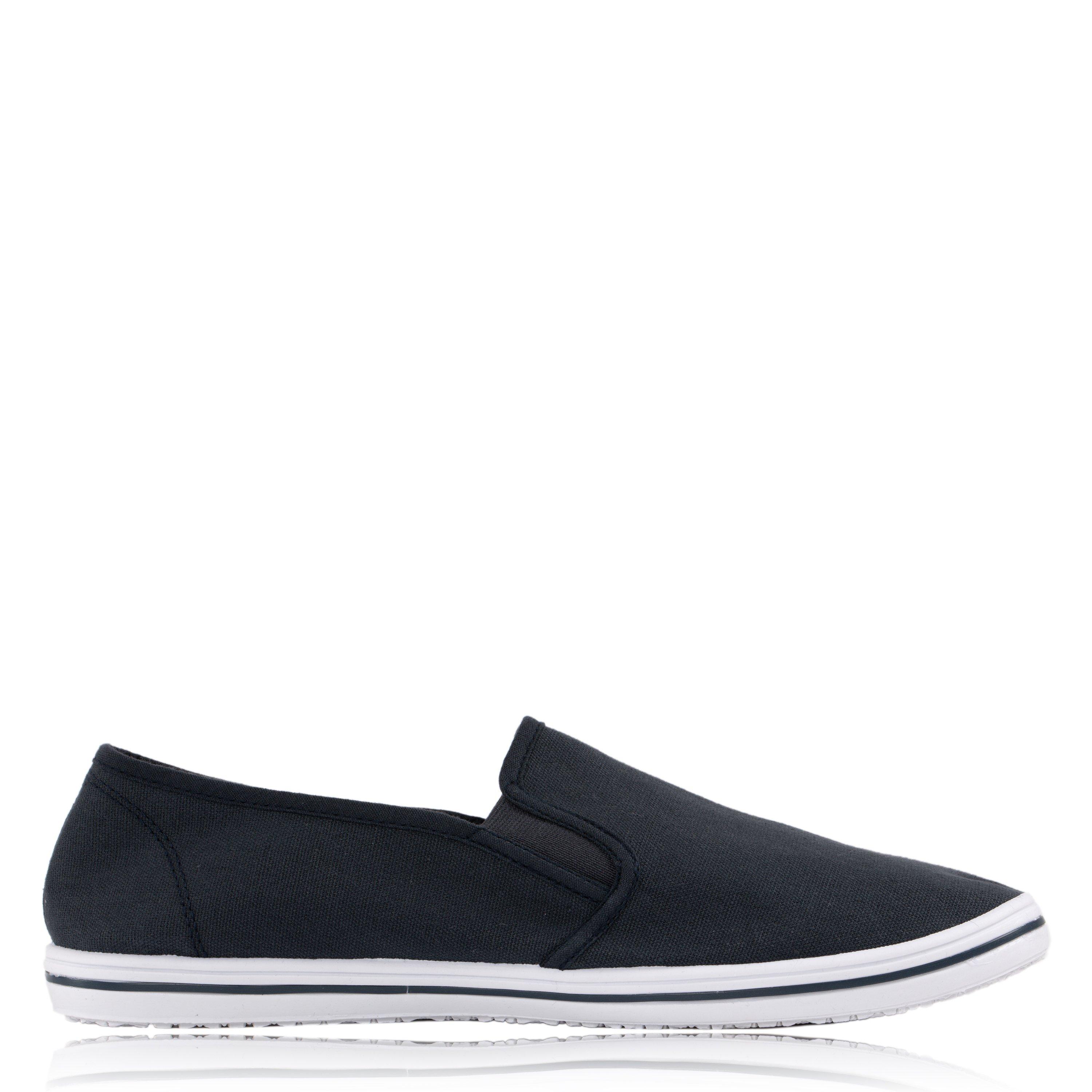 Navy - Slazenger - Mens Slip On Canvas Shoes - 1