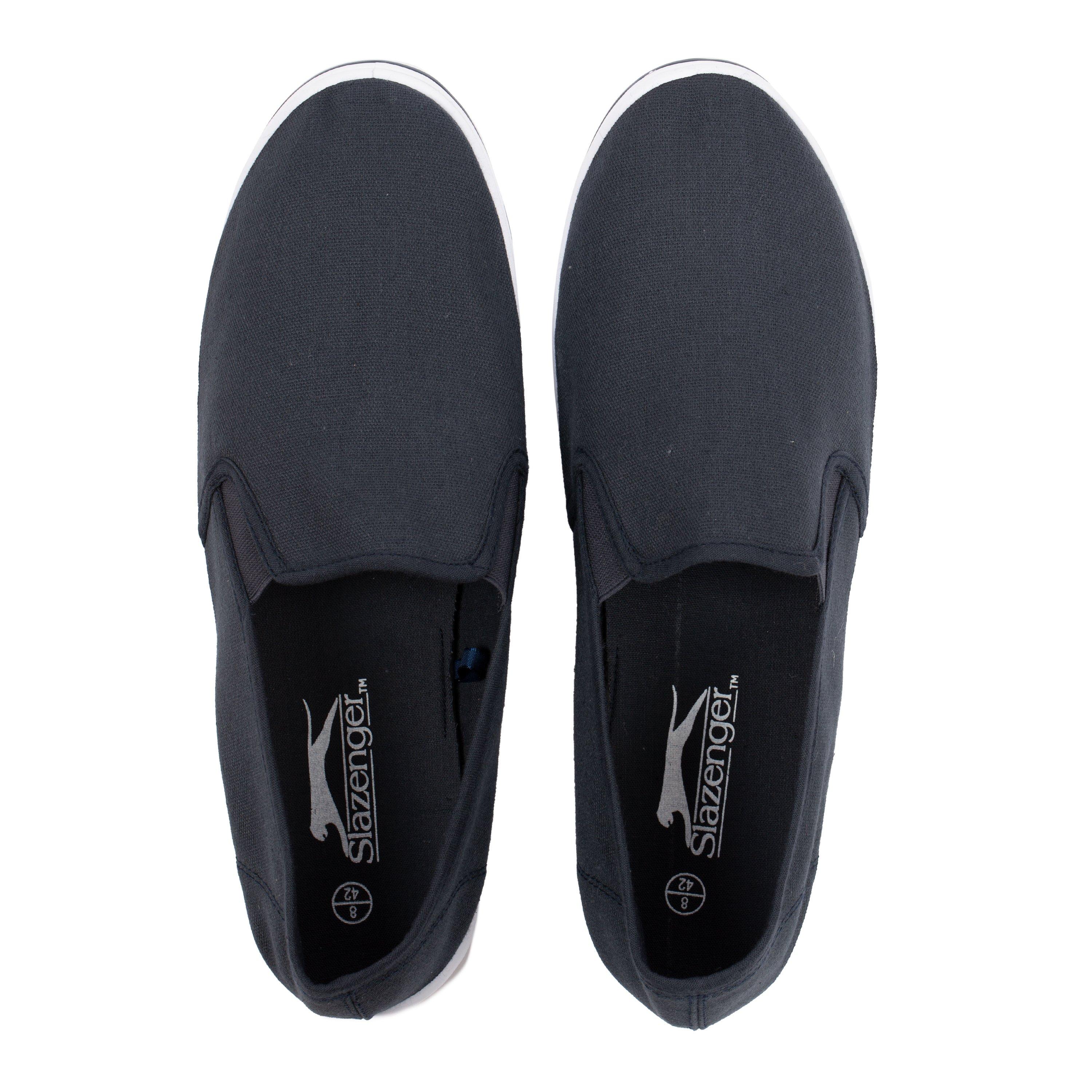 Navy - Slazenger - Mens Slip On Canvas Shoes - 5