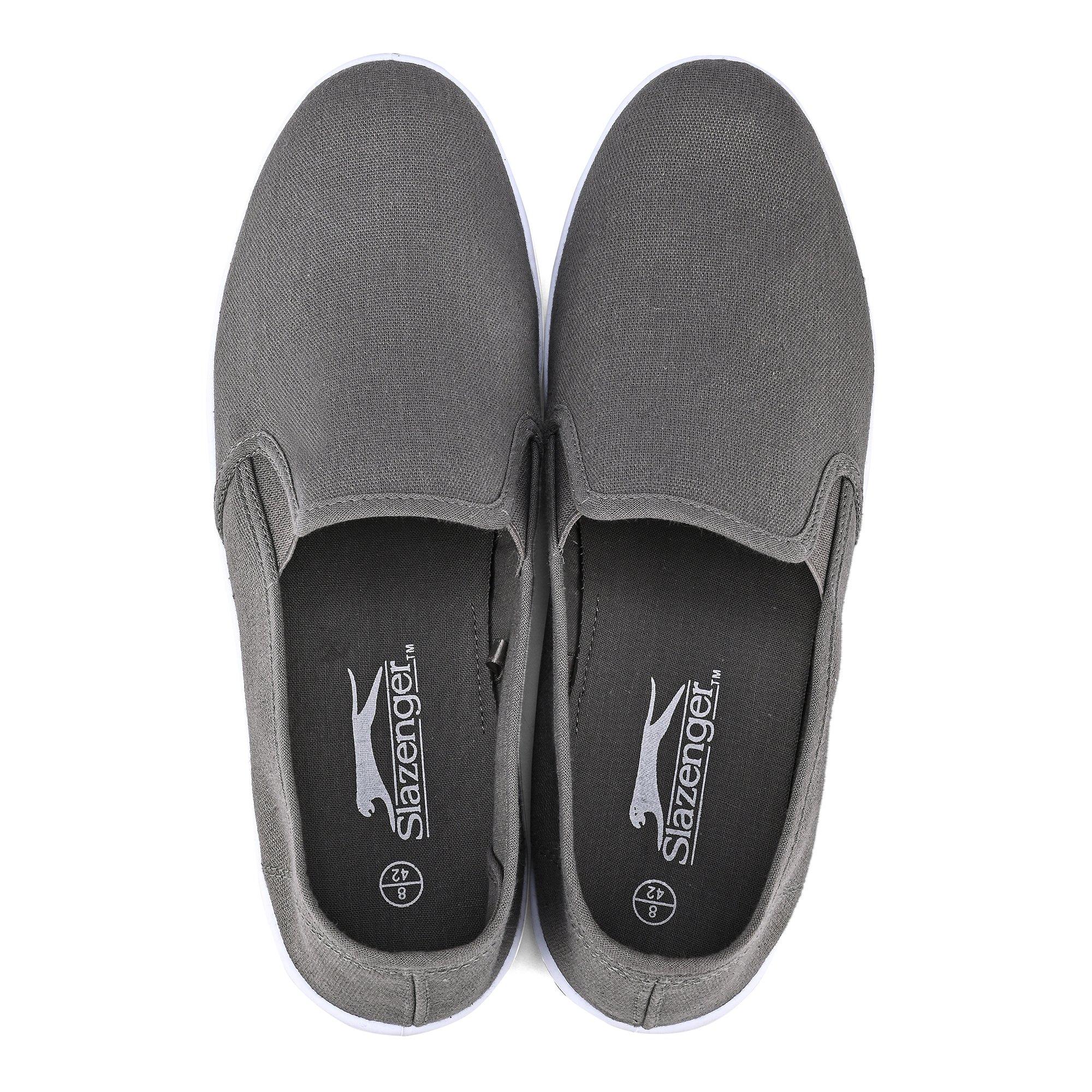 Charcoal - Slazenger - Mens Slip On Canvas Shoes - 4