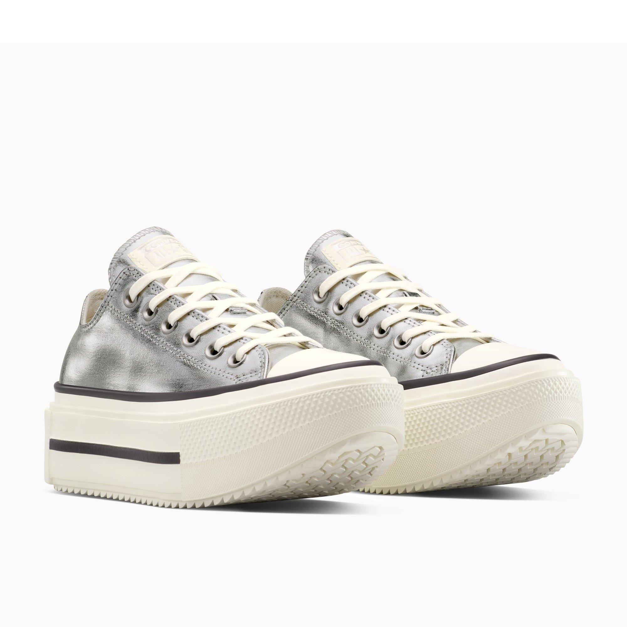 040-Silver Me - Converse - Unisex Adults Chuck Taylor All Star Lif Canvas Trainers - 4