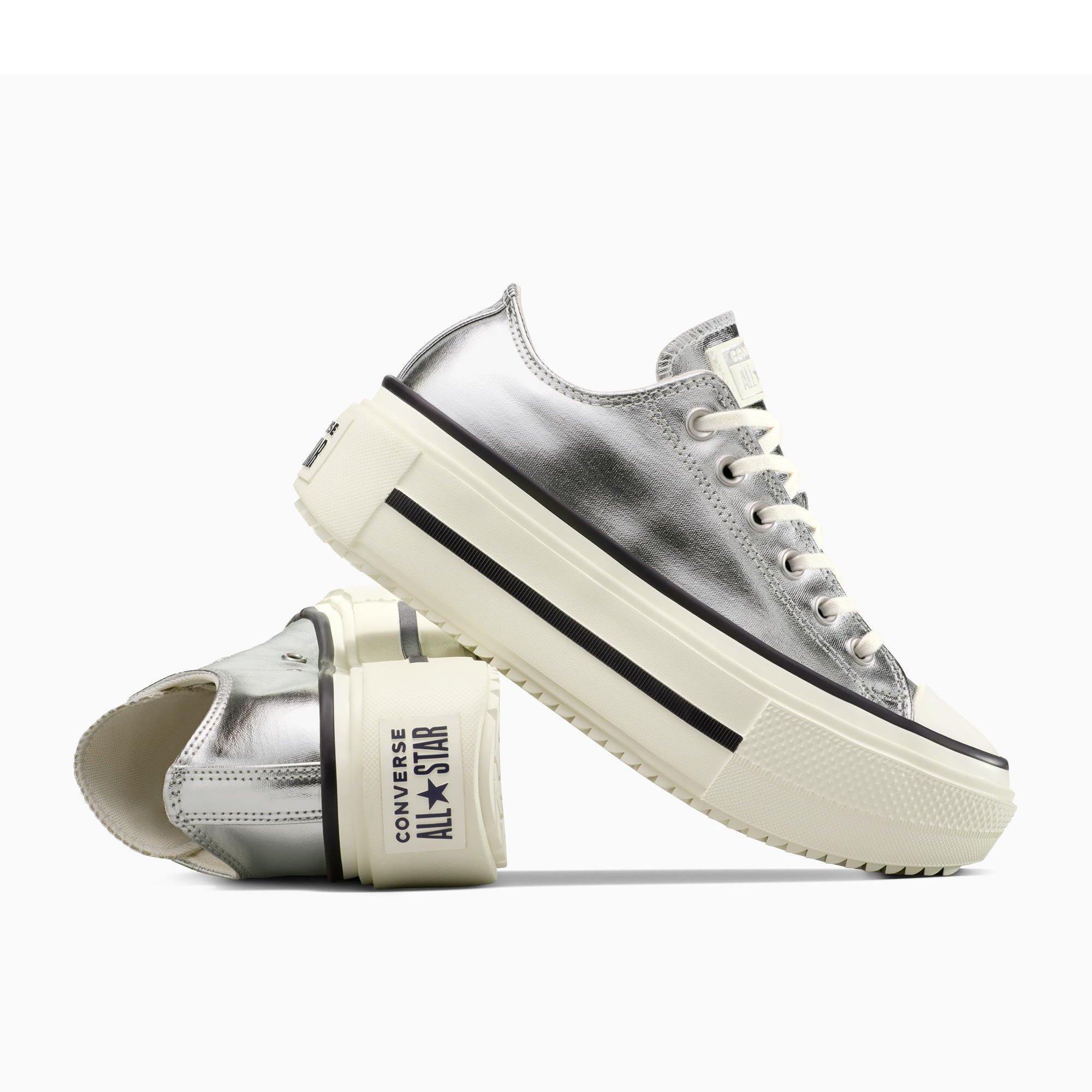 040-Silver Me - Converse - Unisex Adults Chuck Taylor All Star Lif Canvas Trainers - 5