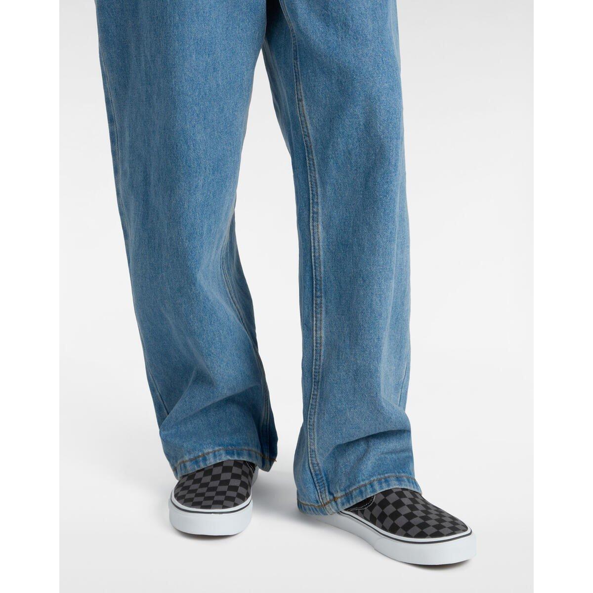 Black Check - Vans - Men's Authentic Slip Canvas Trainers - 4