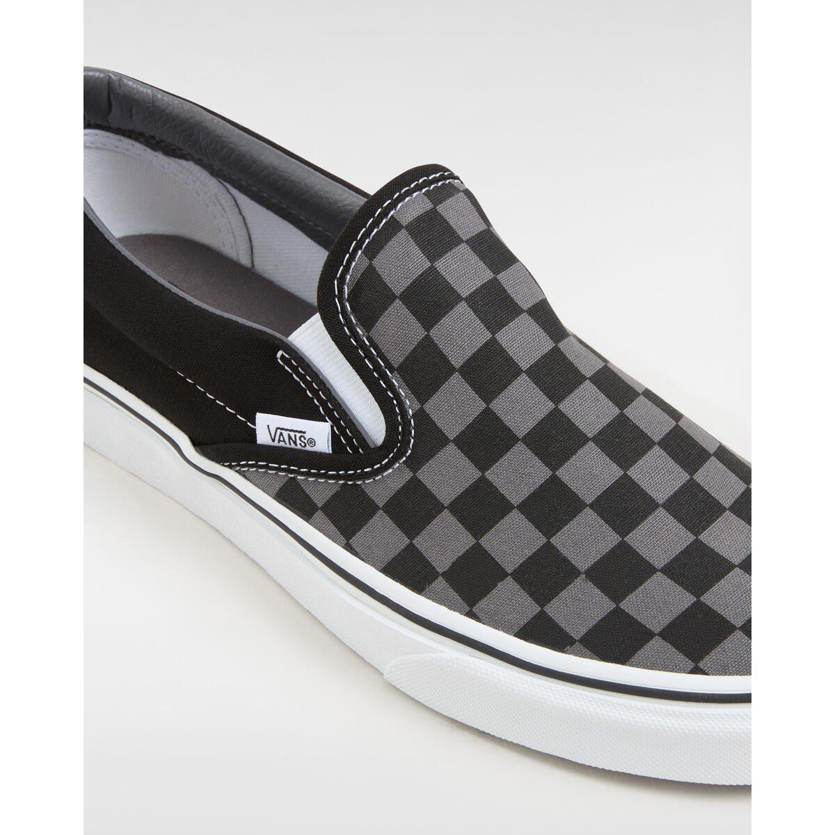 Black Check - Vans - Men's Authentic Slip Canvas Trainers - 5