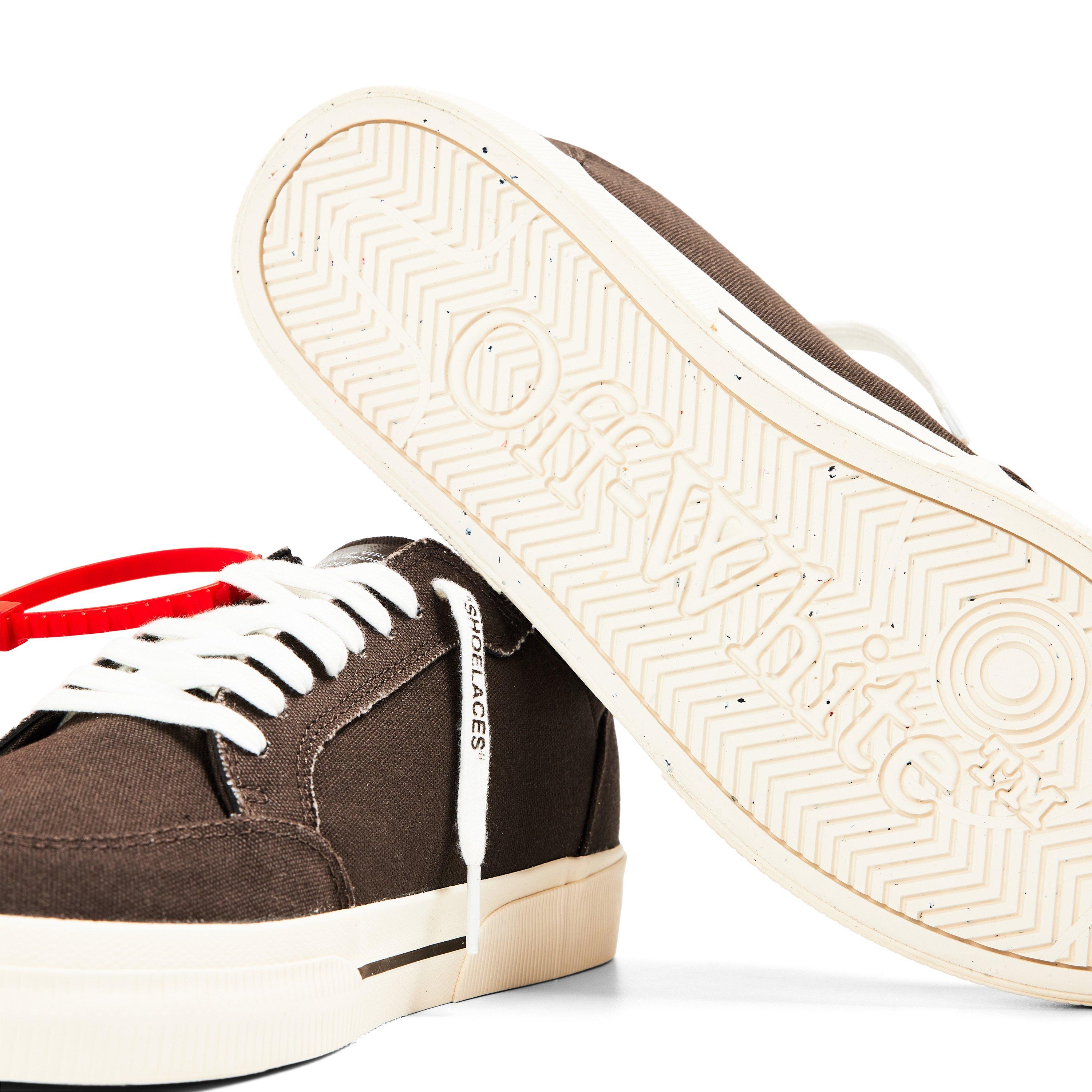 Brown/White - Off White - Men's Canvas Trainers - 3