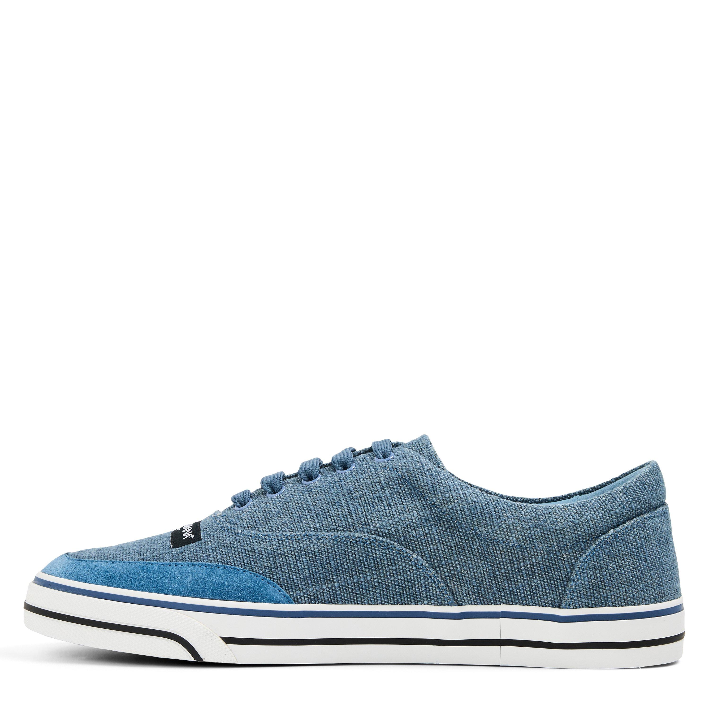 Blue - Dolce and Gabbana - Men's Canvas Trainers - 2